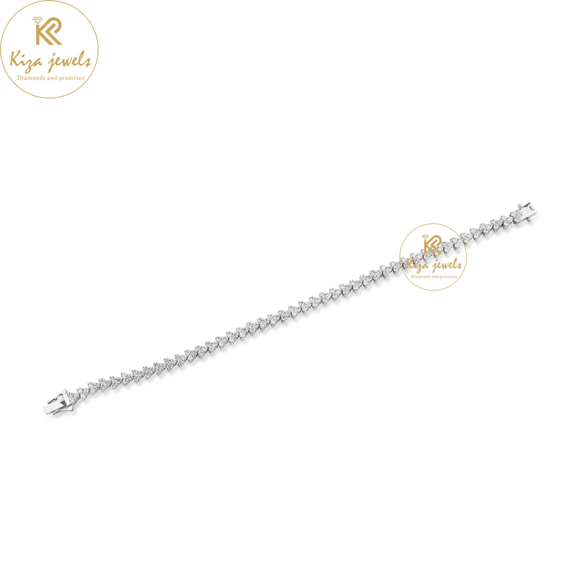 2.82 TDW Round Cut Diamond slider Bracelet