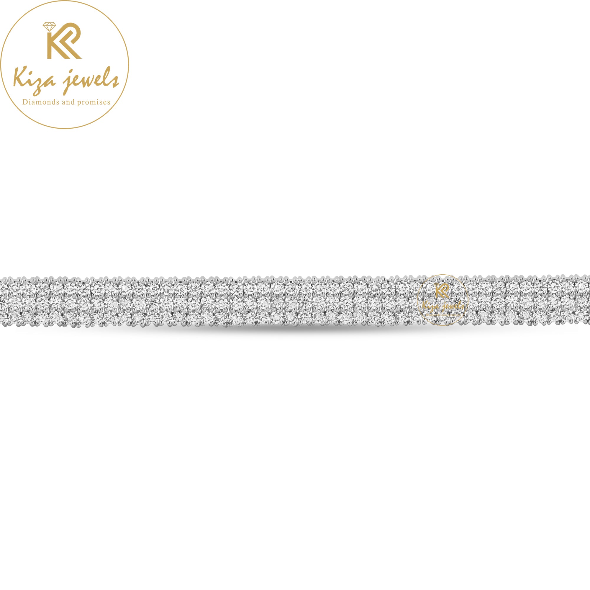 6.99 TDW Round Cut Diamond Slider Bracelet