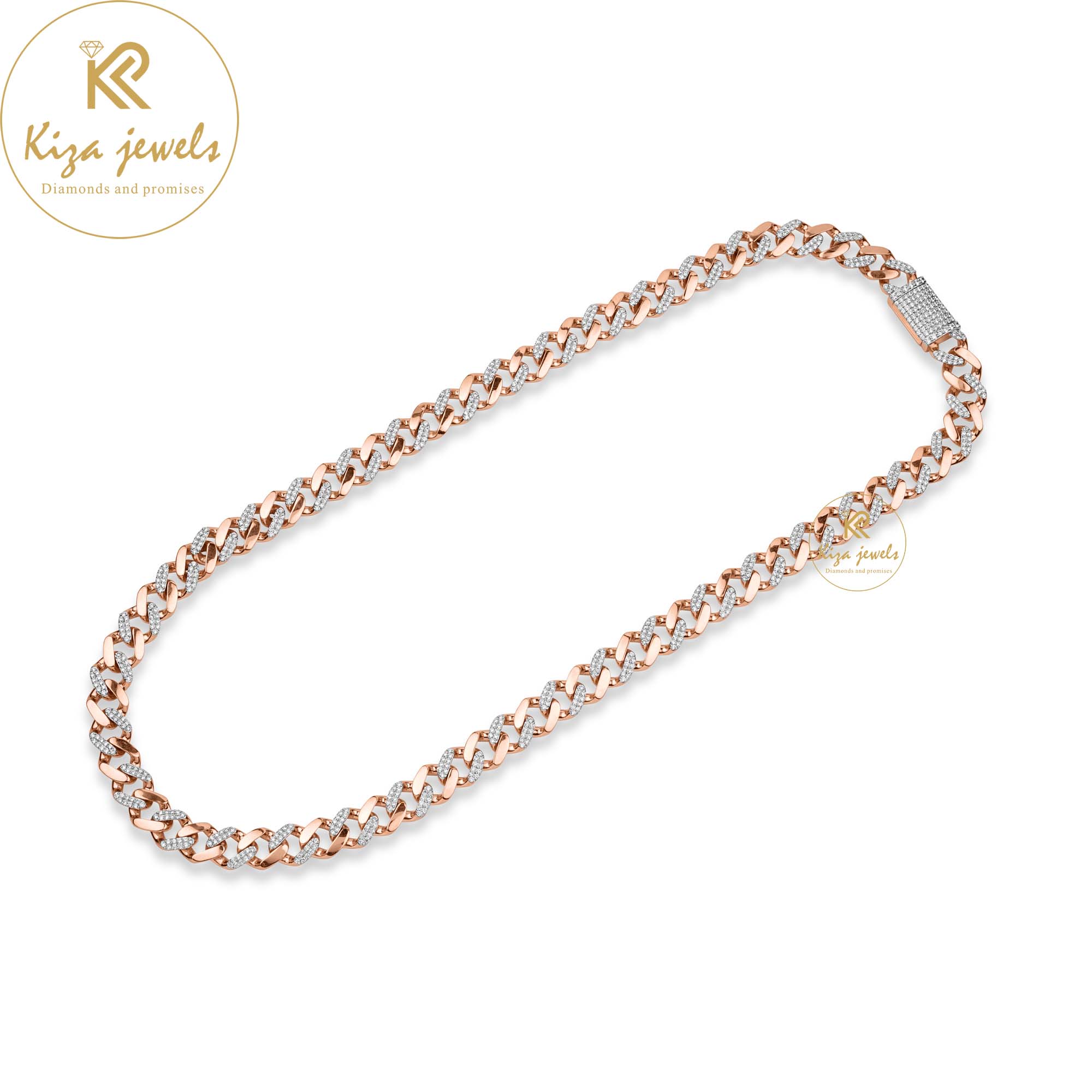 4.986 TDW Round Cut Diamond Cuban Chain