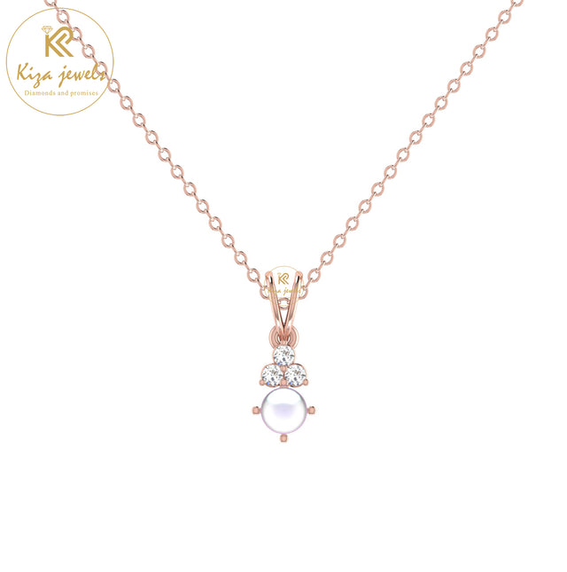 0.70 TDW Round Cut Diamond Women's Custom Pendant With Chain