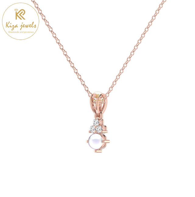 0.70 TDW Round Cut Diamond Women's Custom Pendant With Chain