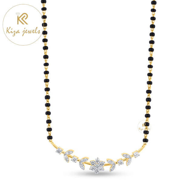 0.477 TDW Round Cut Diamond Mangalsutra With Chain