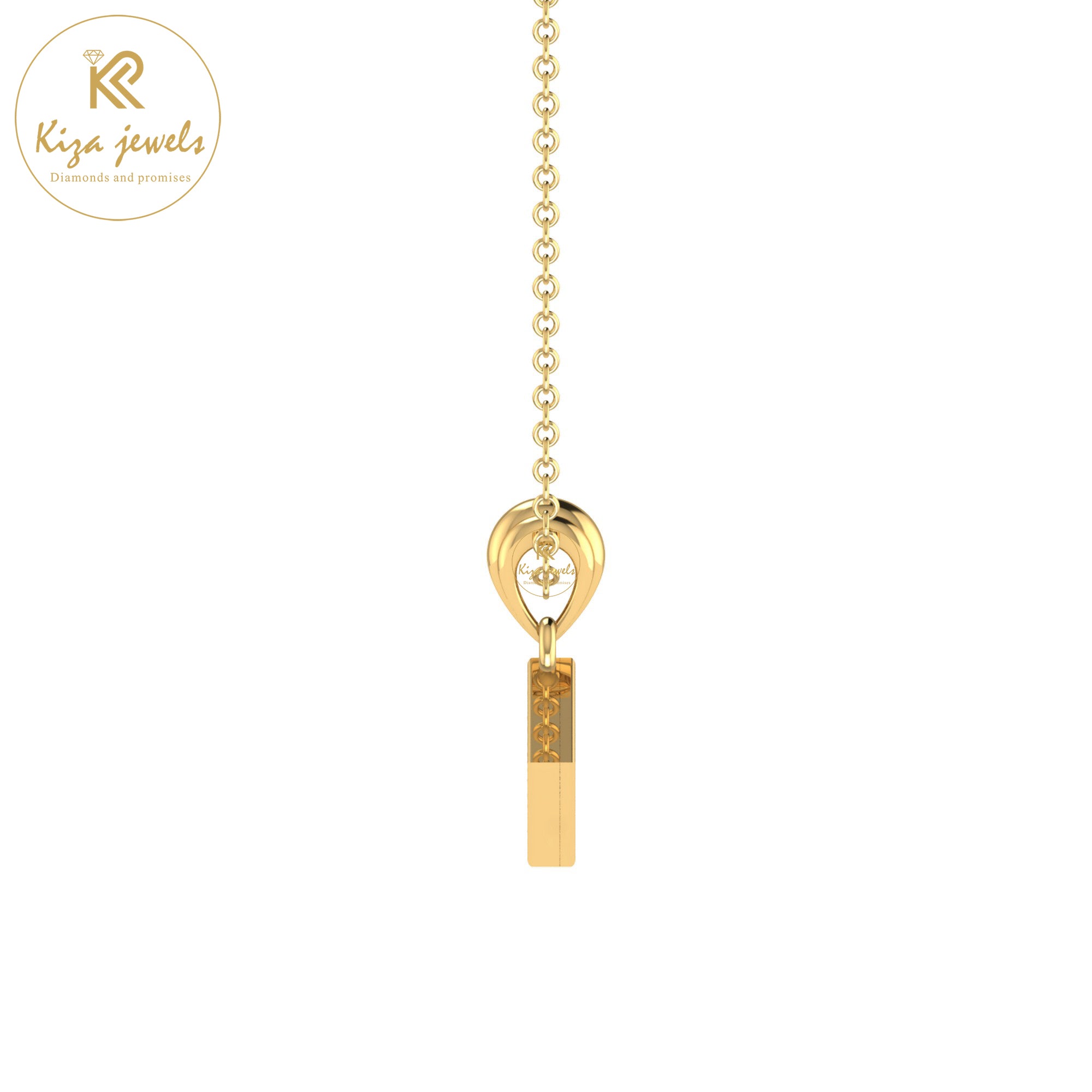 0.06 TDW Round Cut Diamond Custom Pendant With Chain