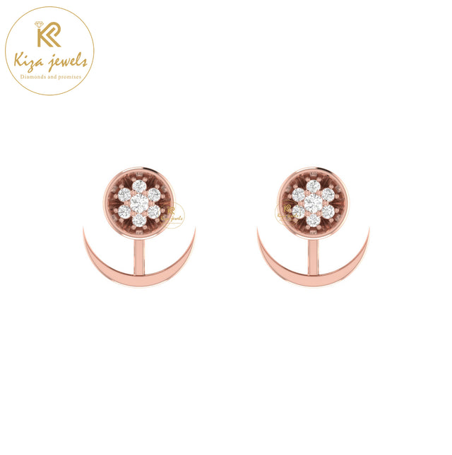 0.11 TDW Round Cut Diamond Women's Stud Earring