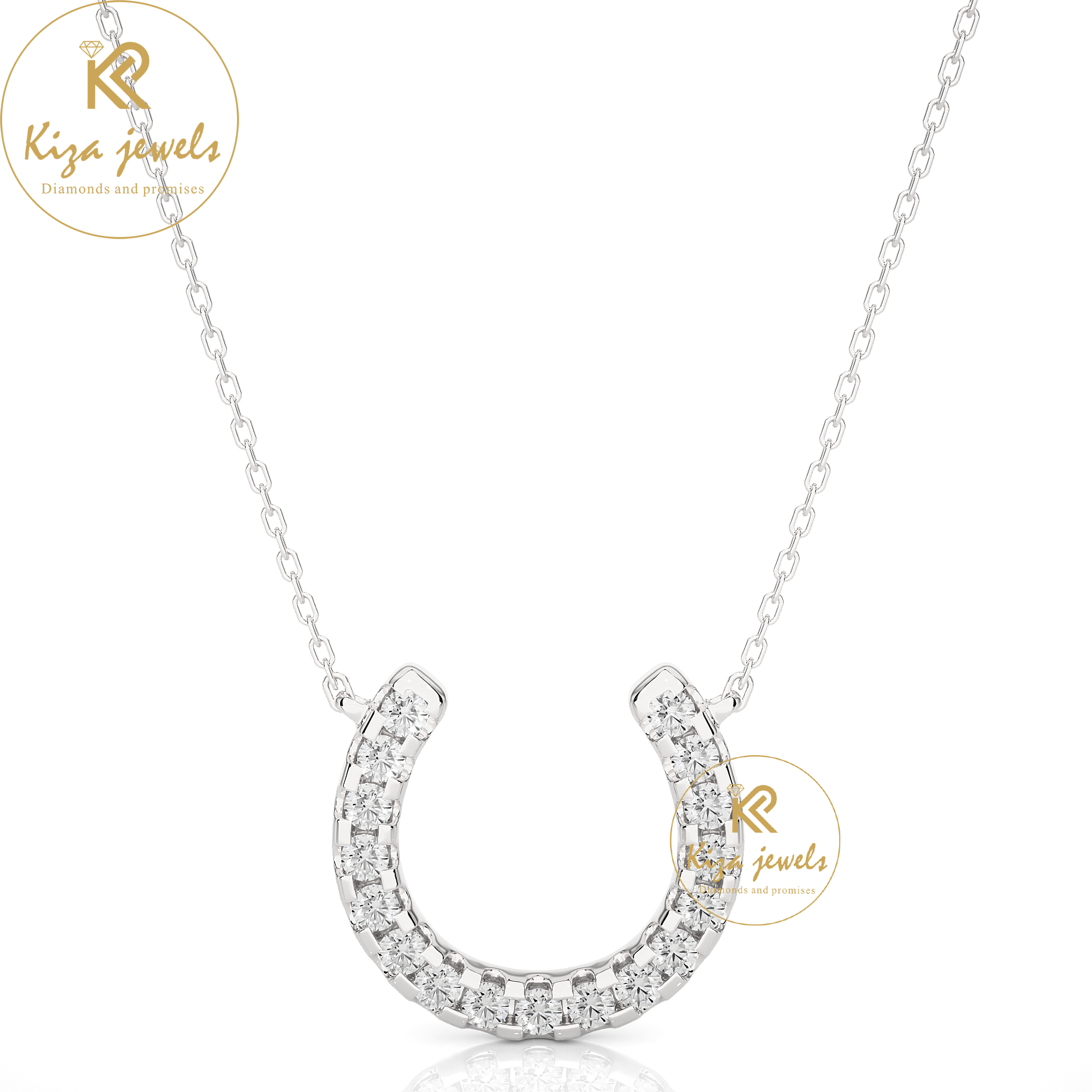 0.26 TDW Round Cut Diamond Custom Pendant With Chain