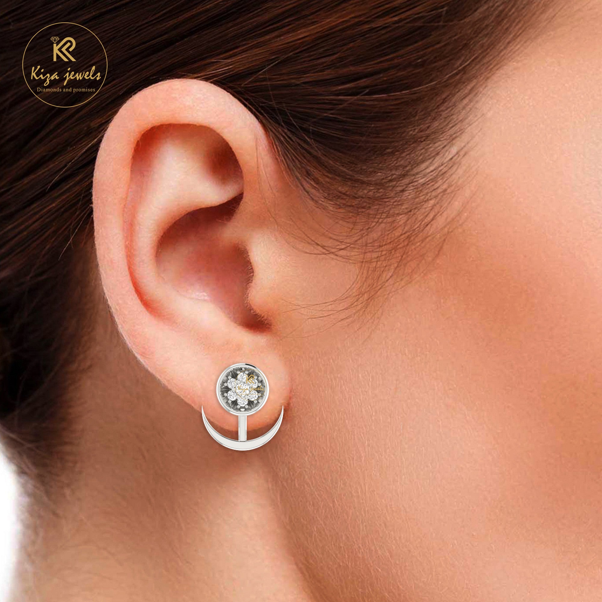 0.11 TDW Round Cut Diamond Women's Stud Earring