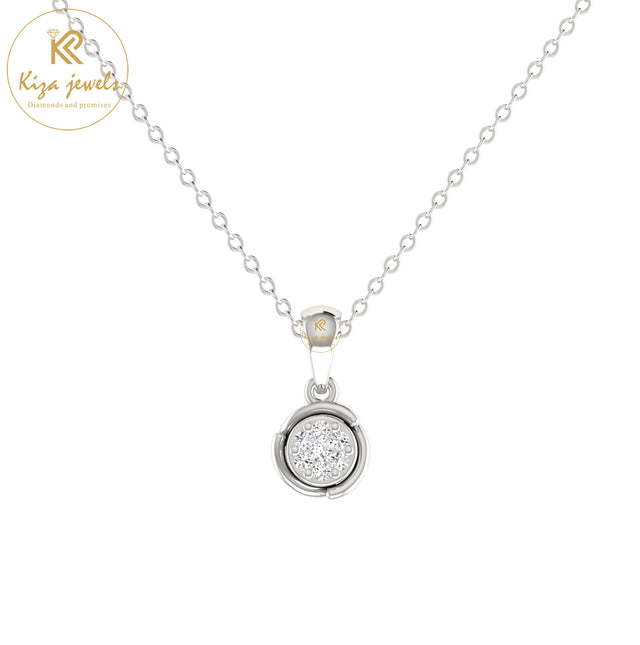 0.06 TDW Round Cut Diamond Custom Pendant With Chain