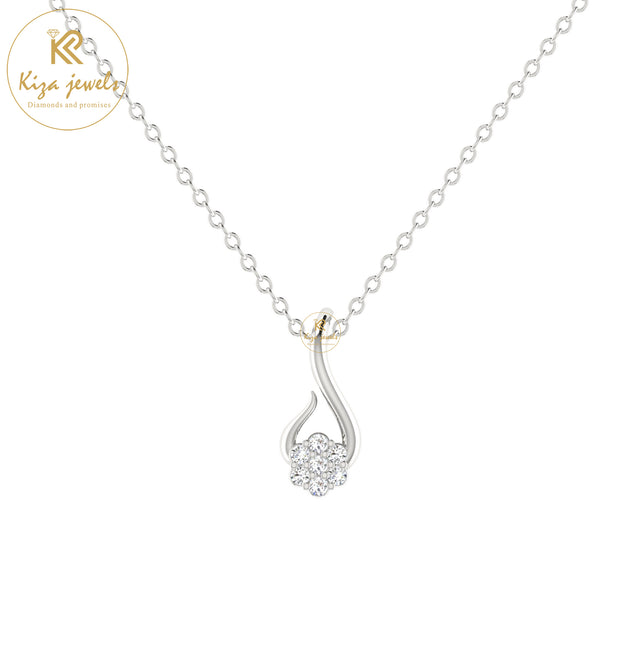 0.06 TDW Round Cut Diamond Custom Pendant With Chain