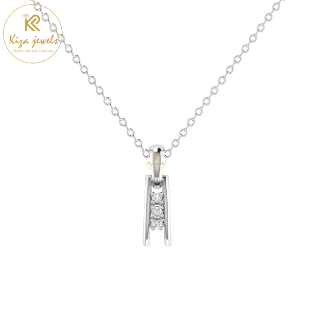 0.02 TDW Round Cut Diamond Custom Pendant With Chain