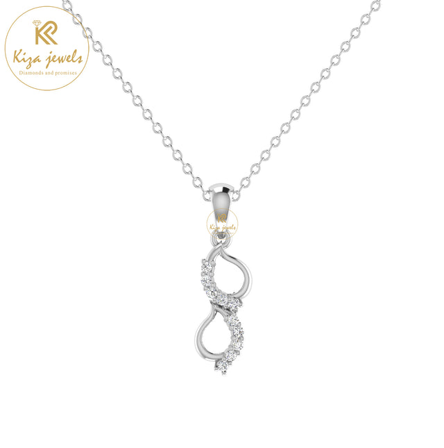 0.07 TDW Round Cut Diamond Custom Pendant With Chain