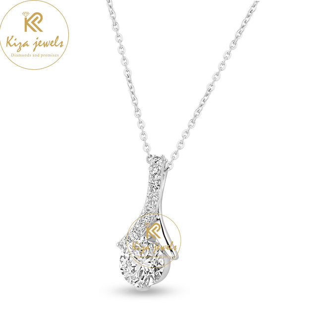 1.58 TDW Round Cut Diamond Custom Pendant with chain