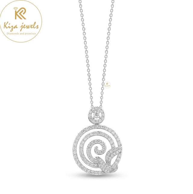 1.135 TDW Round Cut Diamond Custom Pendant