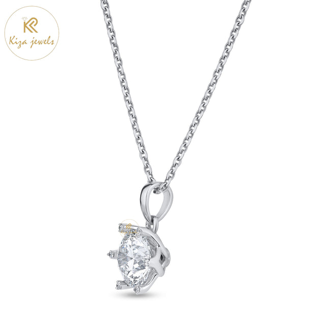 3.06 TDW Round Cut Diamond Custom Pendant with Chain