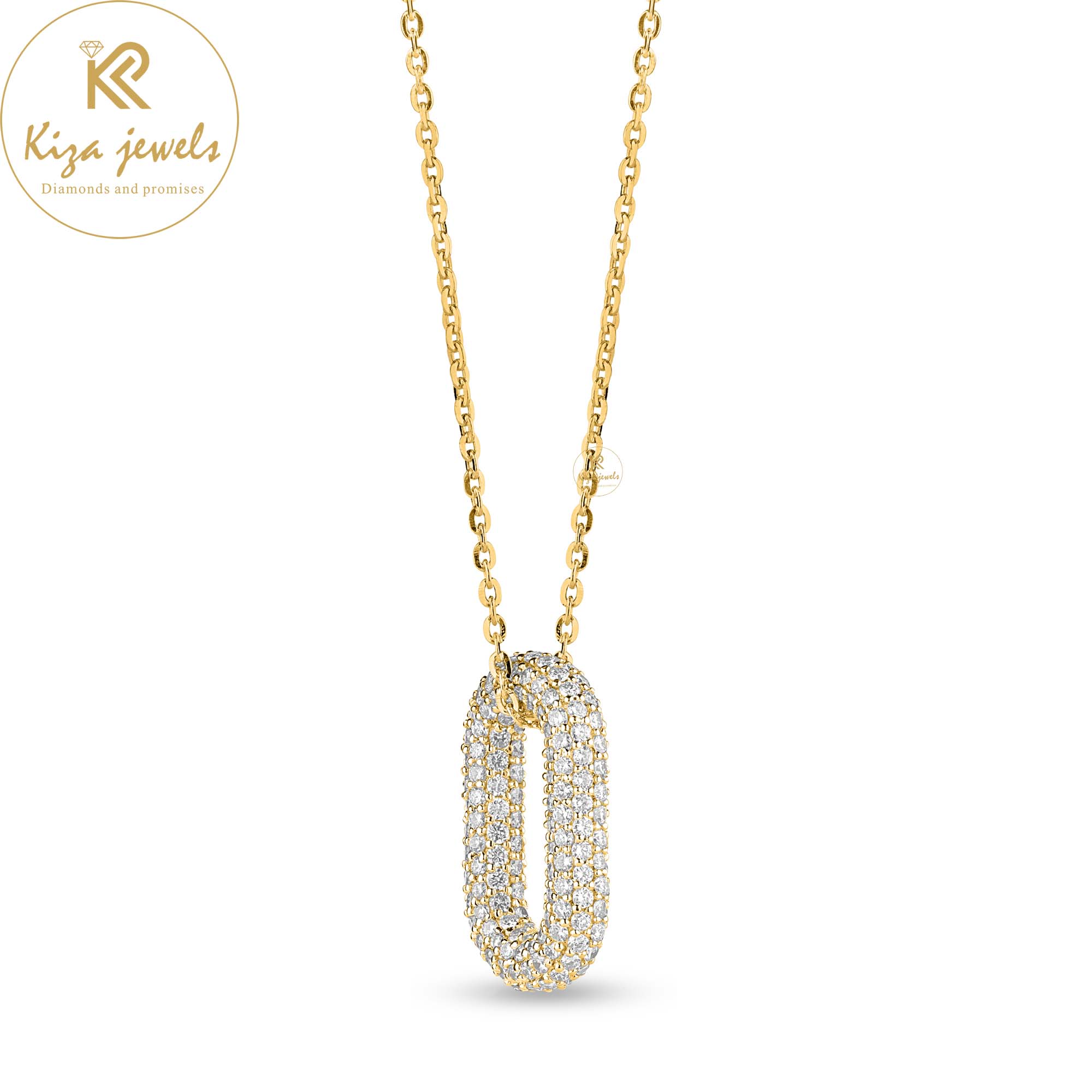 1.31 TDW Round Cut Diamond Custom Pendant