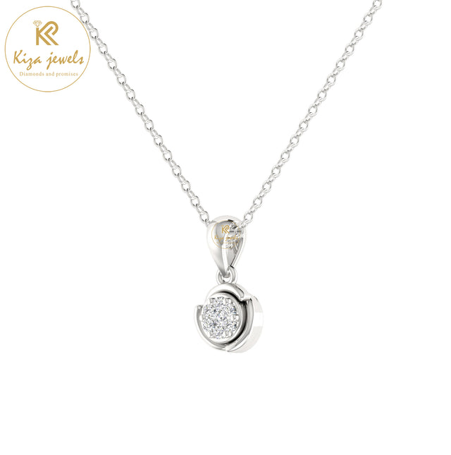 0.06 TDW Round Cut Diamond Custom Pendant With Chain