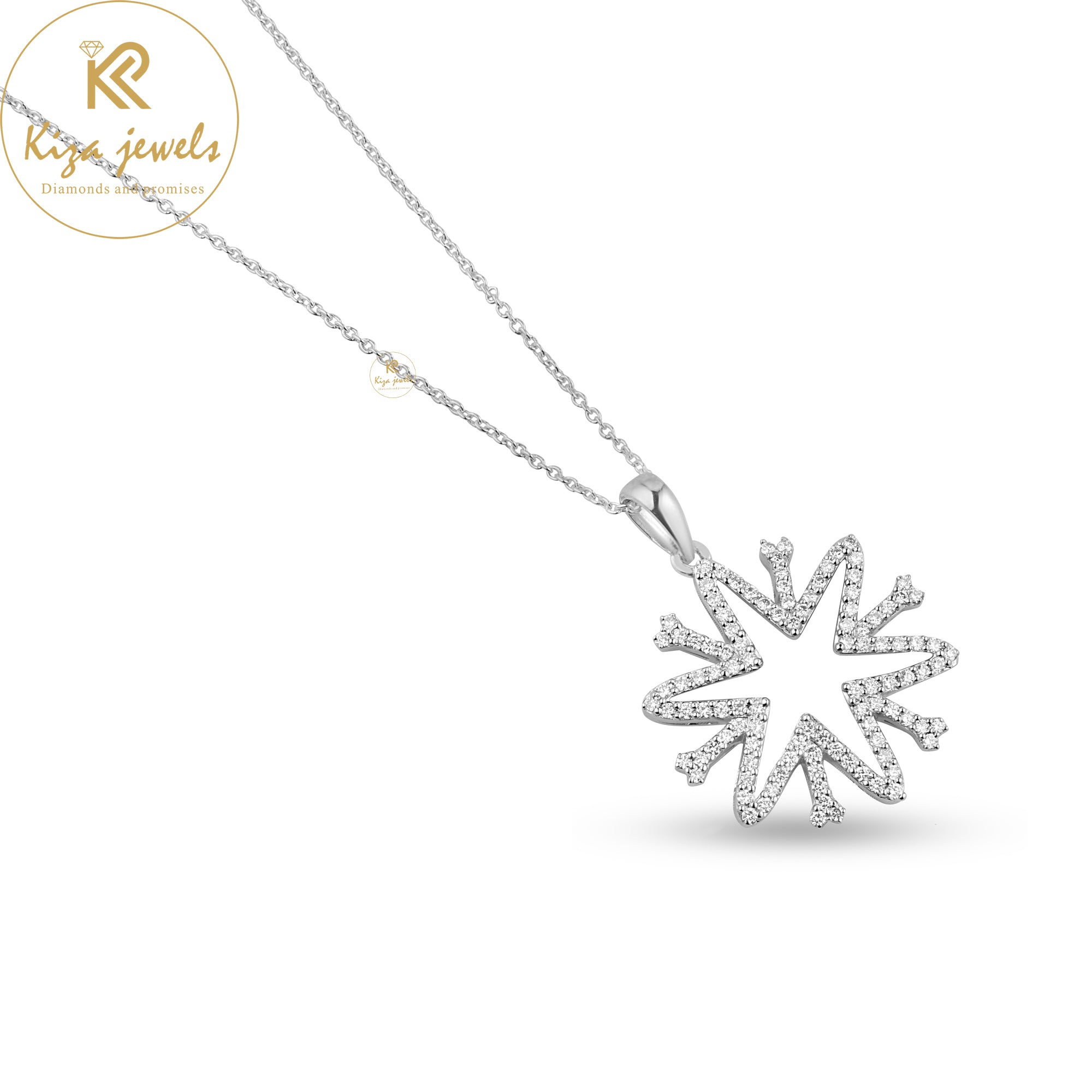 0.70 TDW Round Cut Diamond Custom Pendant