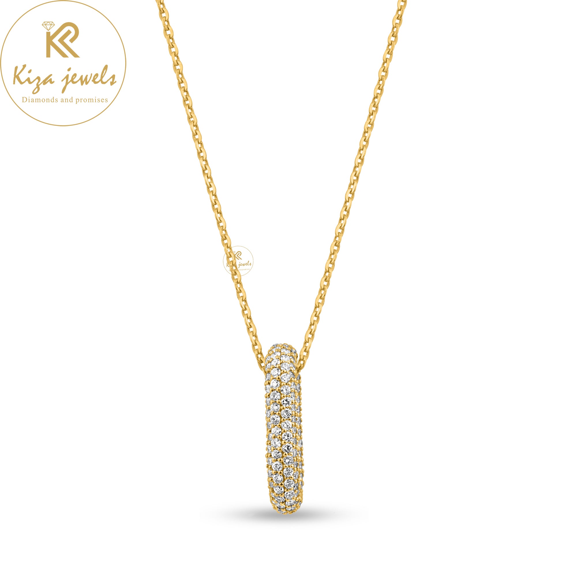 1.31 TDW Round Cut Diamond Custom Pendant