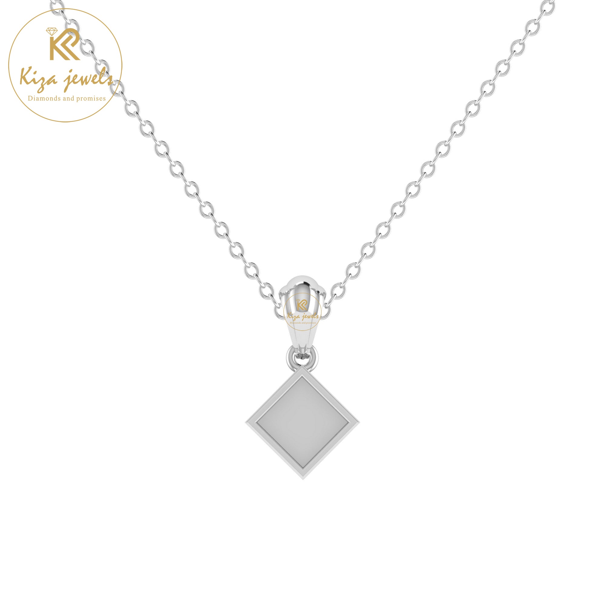 0.06 TDW Round Cut Diamond Custom Pendant With Chain