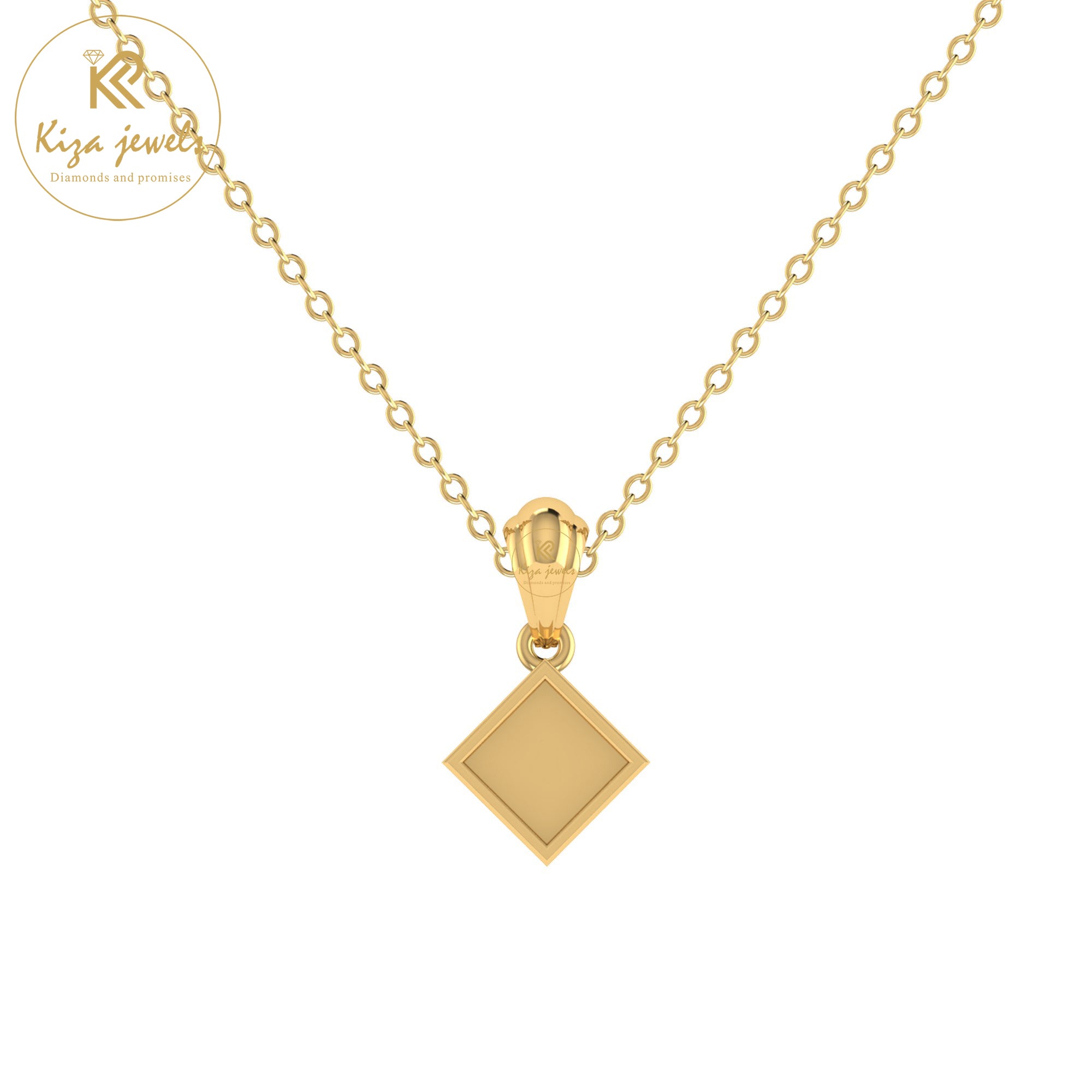 0.06 TDW Round Cut Diamond Custom Pendant With Chain