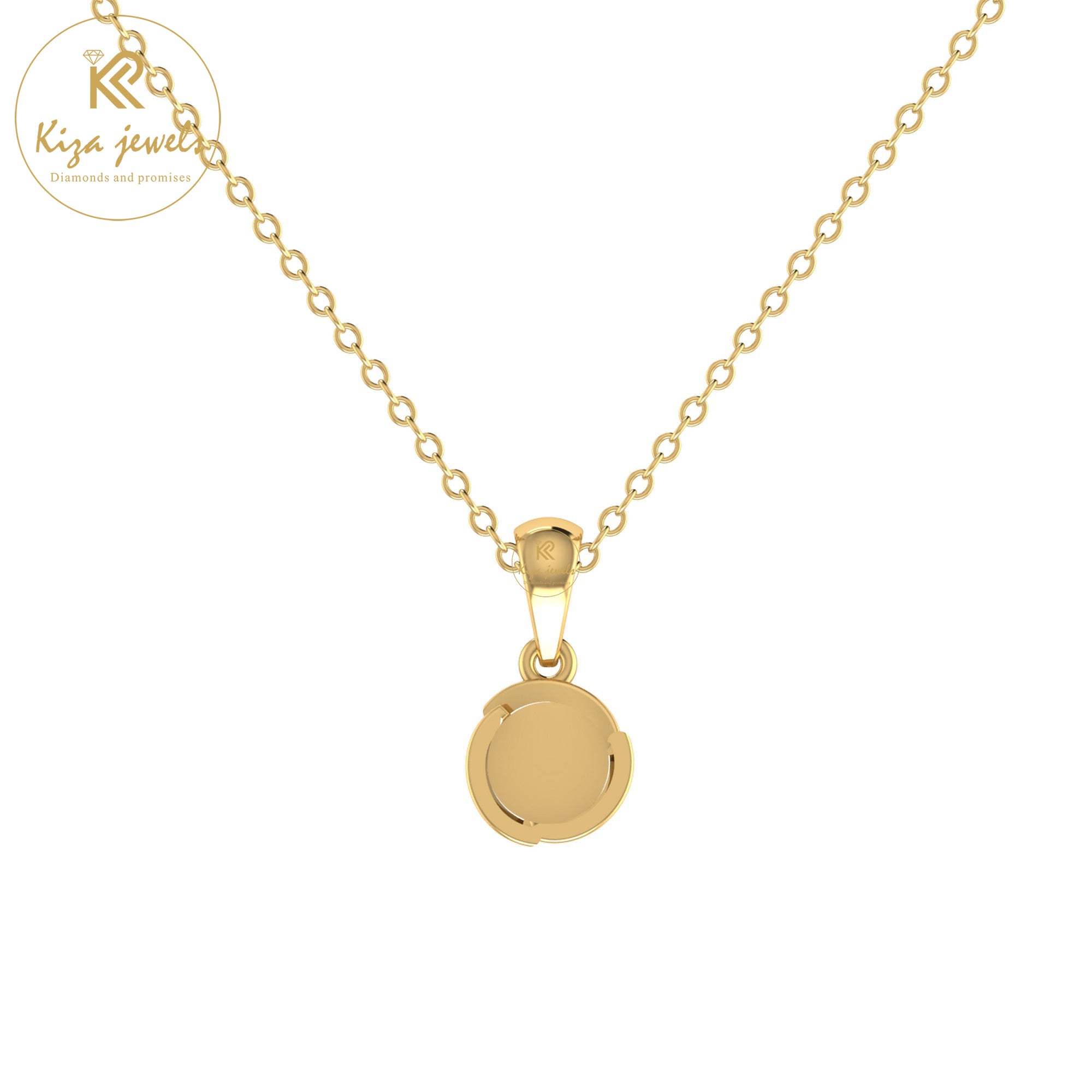 0.06 TDW Round Cut Diamond Custom Pendant With Chain