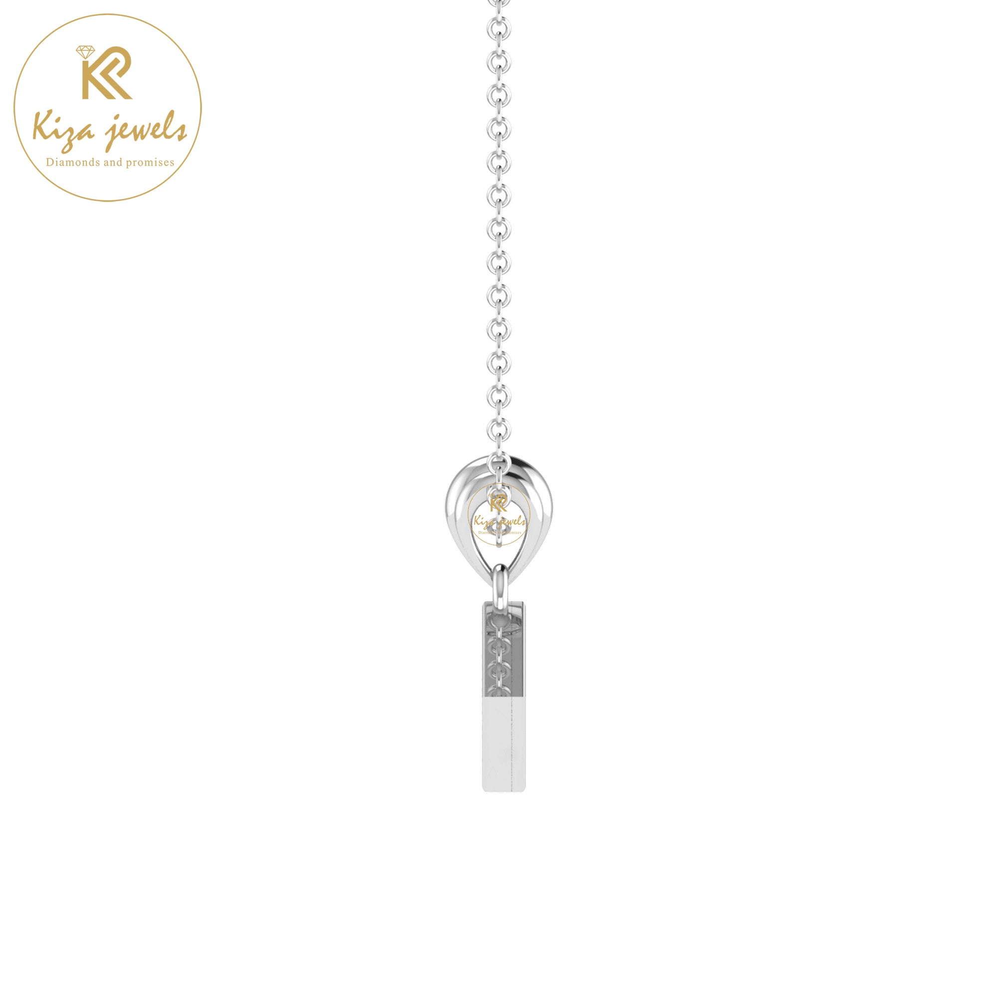 0.06 TDW Round Cut Diamond Custom Pendant With Chain