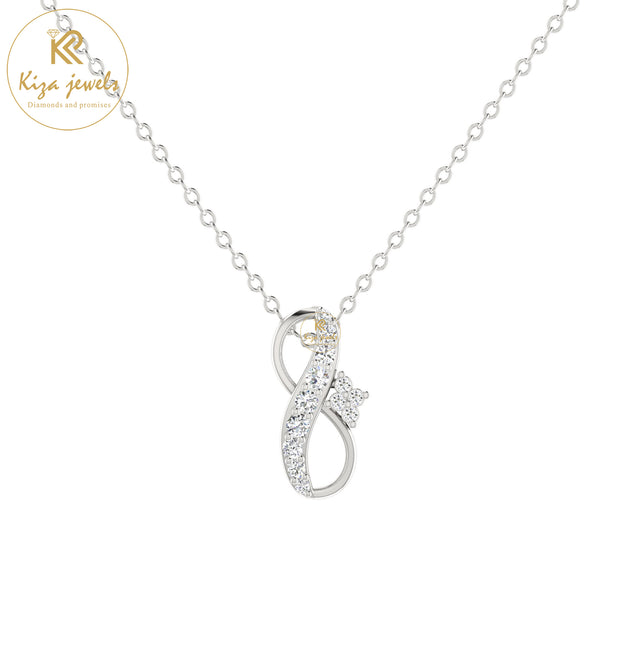 0.11 TDW Round Cut Diamond Custom Pendant With Chain