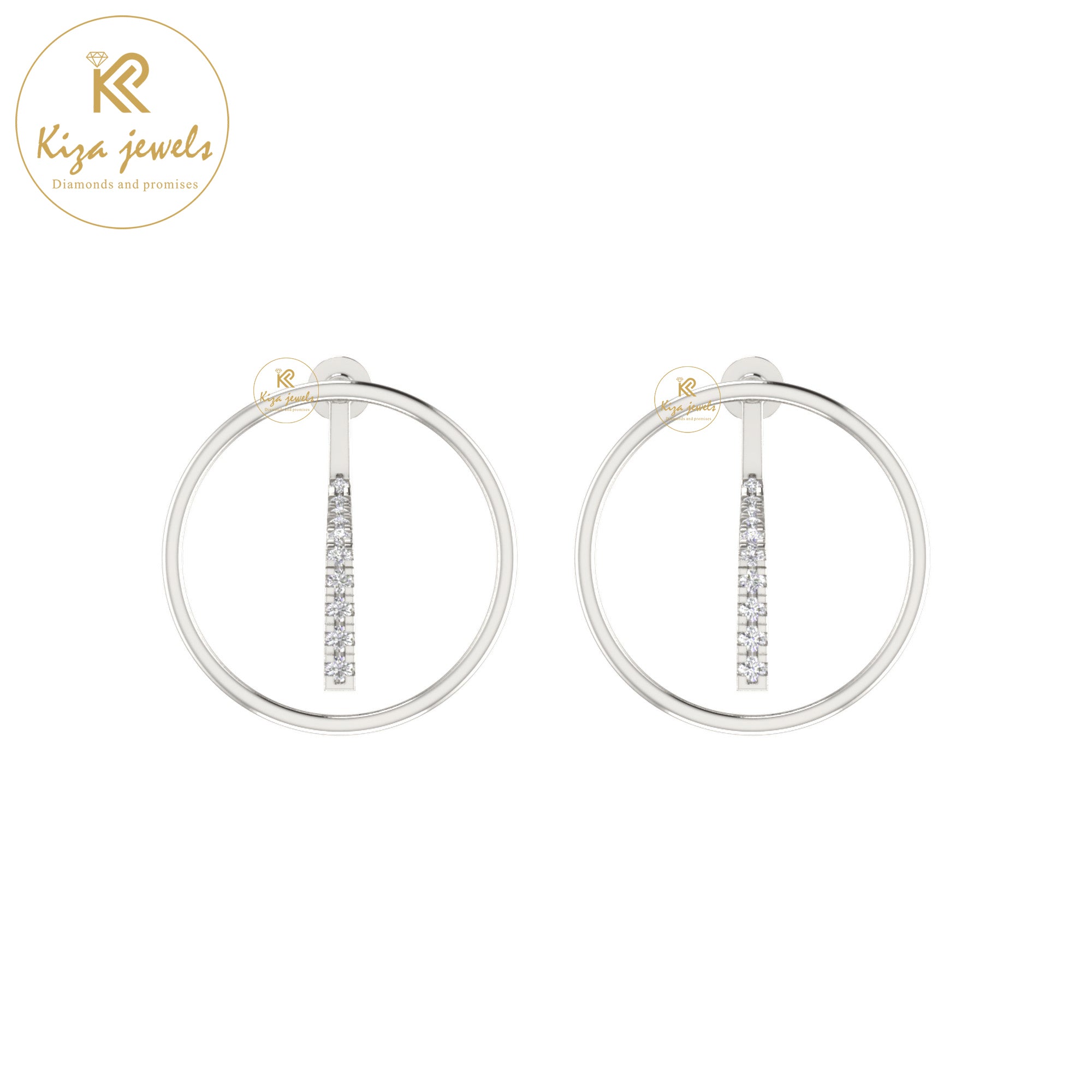 0.16 TDW Round Cut Diamond Women's Drop & Dangle Earring