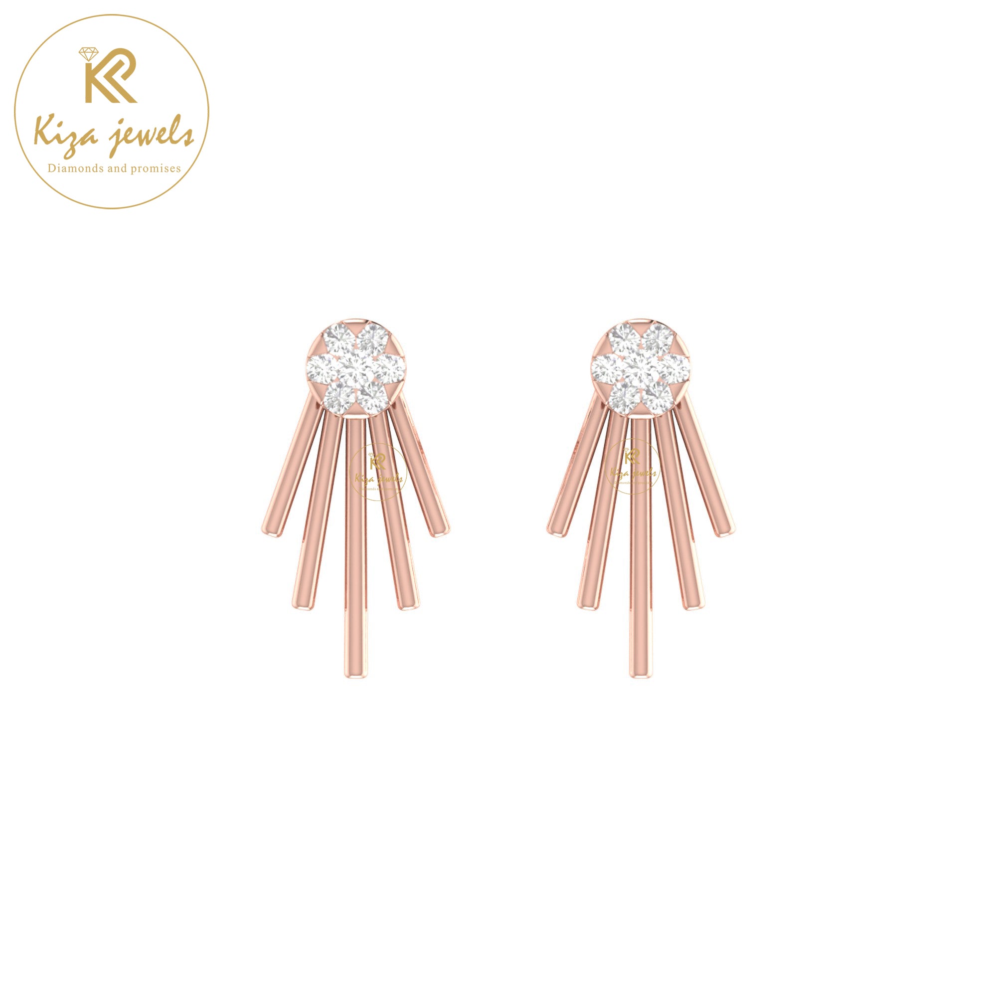 0.13 TDW Round Cut Diamond Stud Earring