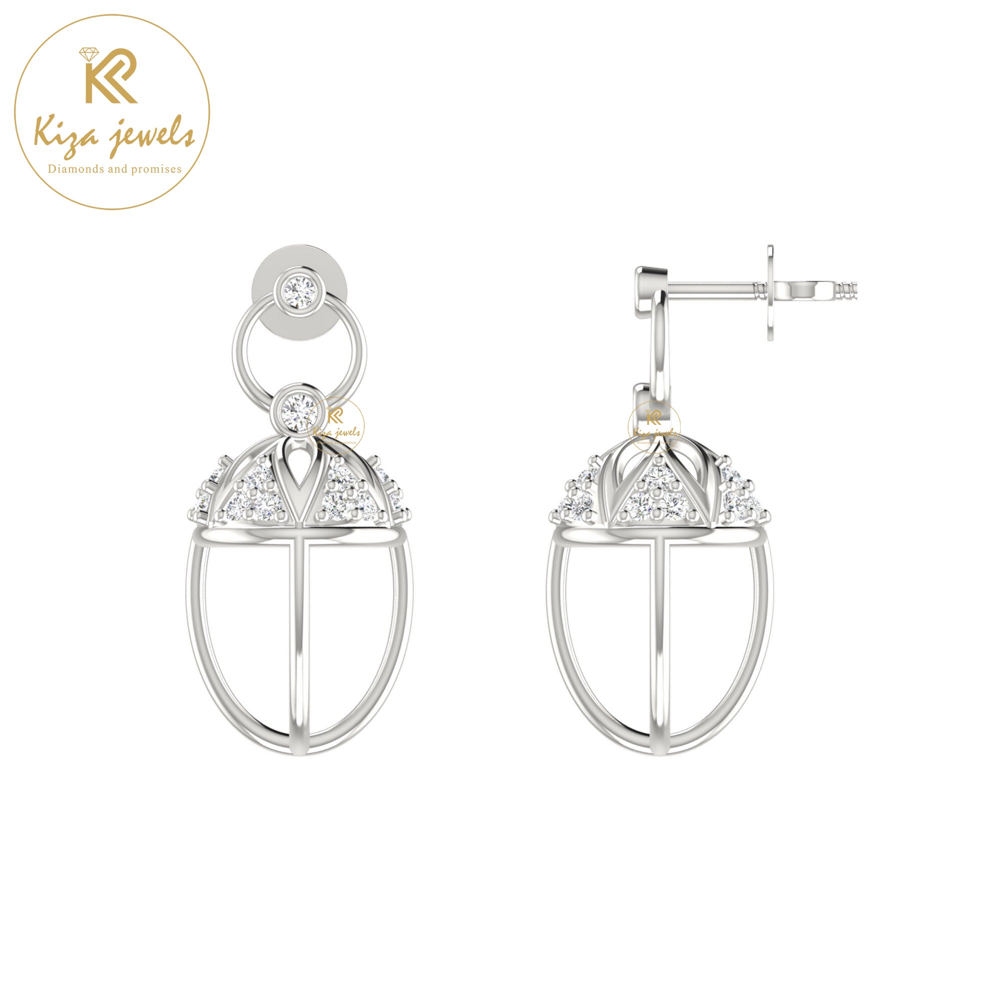 0.23 TDW Round Cut Diamond Women's Drop & Dangle Earring