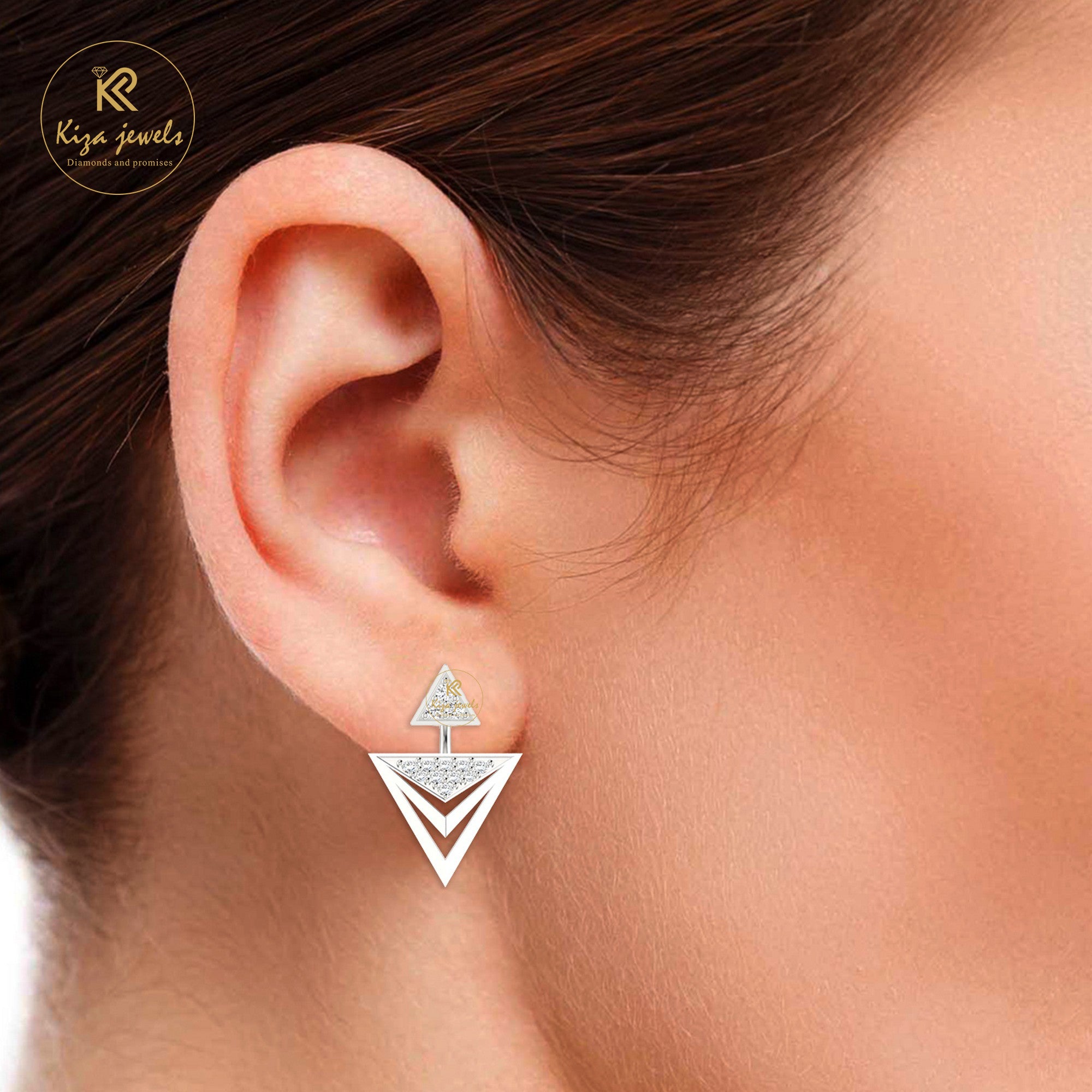 0.15 TDW Round Cut Diamond Women's stud Earring