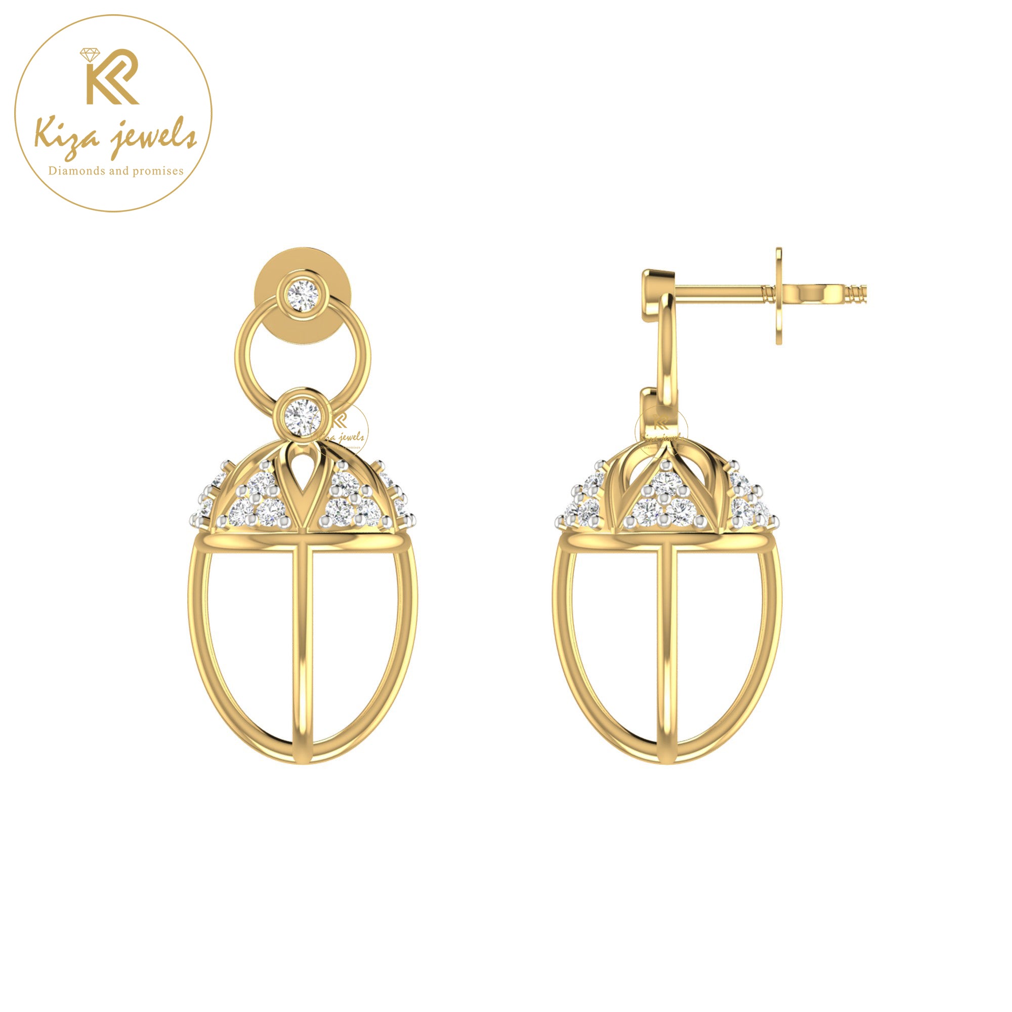 0.23 TDW Round Cut Diamond Women's Drop & Dangle Earring