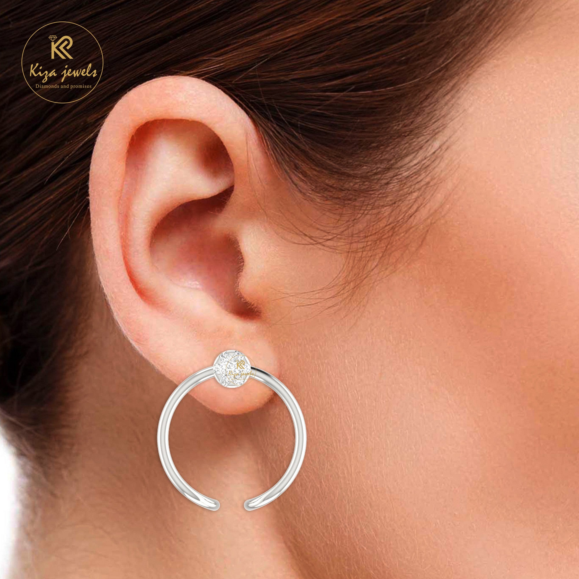 0.13 TDW Round Cut Diamond Drop & Dangle Earring