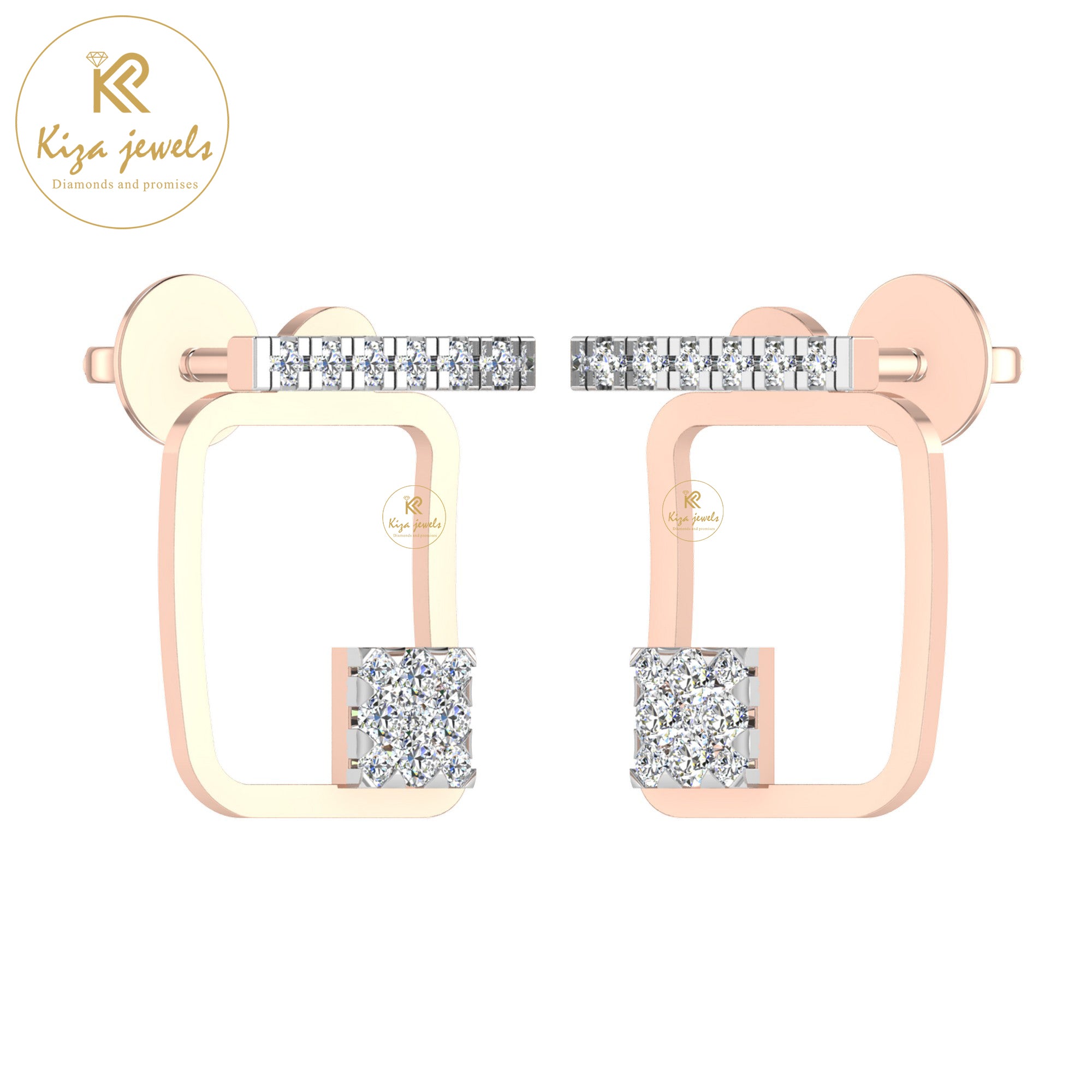 0.29 TDW Round Cut Diamond Women's stud Earring