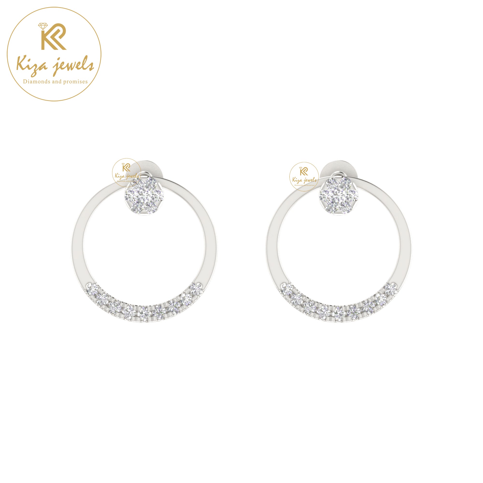 0.30 TDW Round Cut Diamond Women's Drop & Dangle Earring