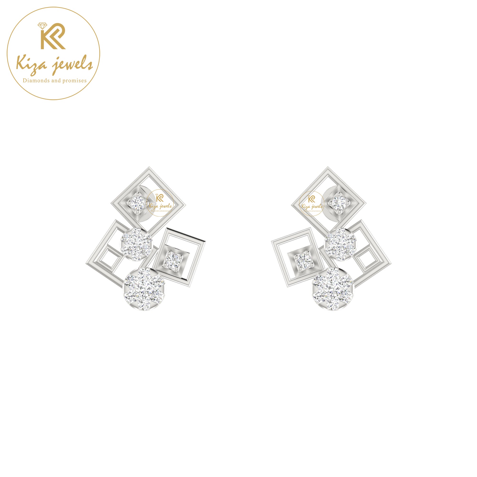 0.22 TDW Round Cut Diamond Women's Stud Earring