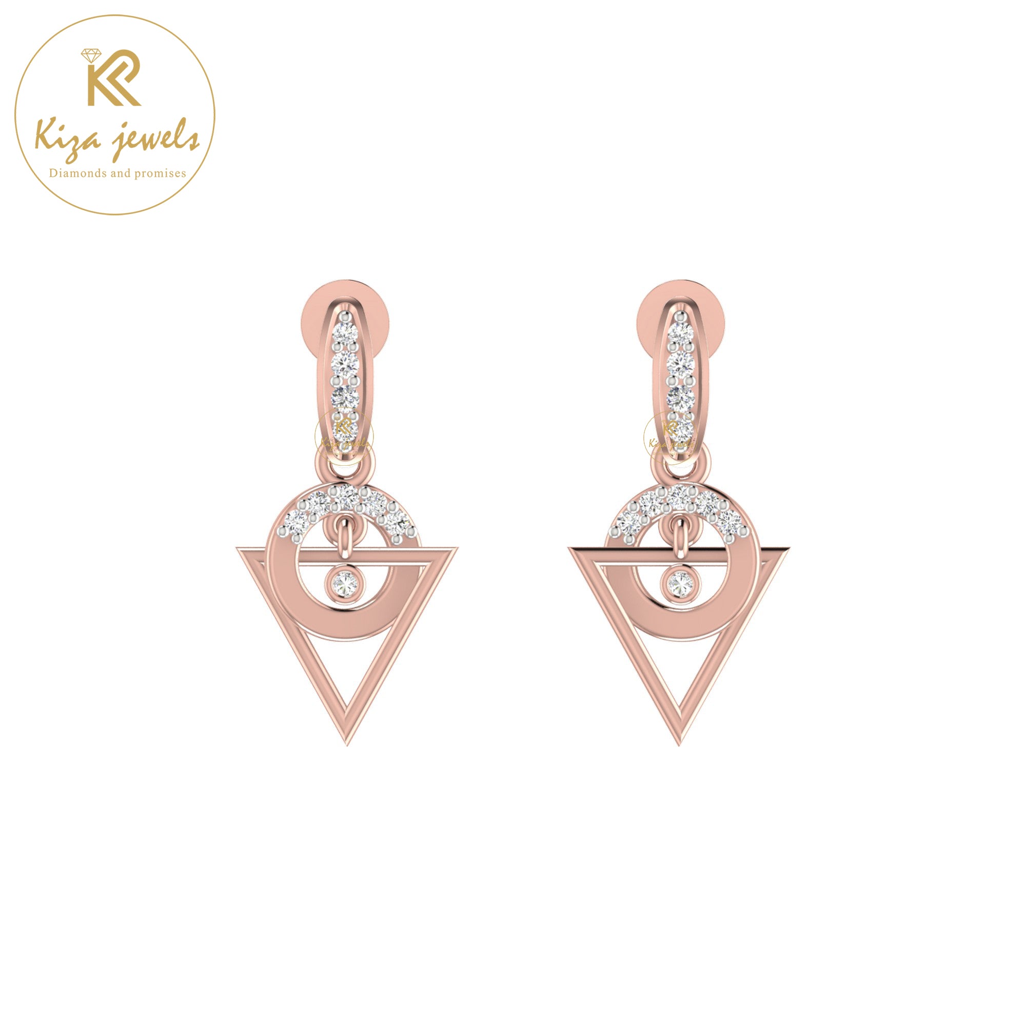 0.08 TDW Round Cut Diamond Women's Drop & Dangle Earring