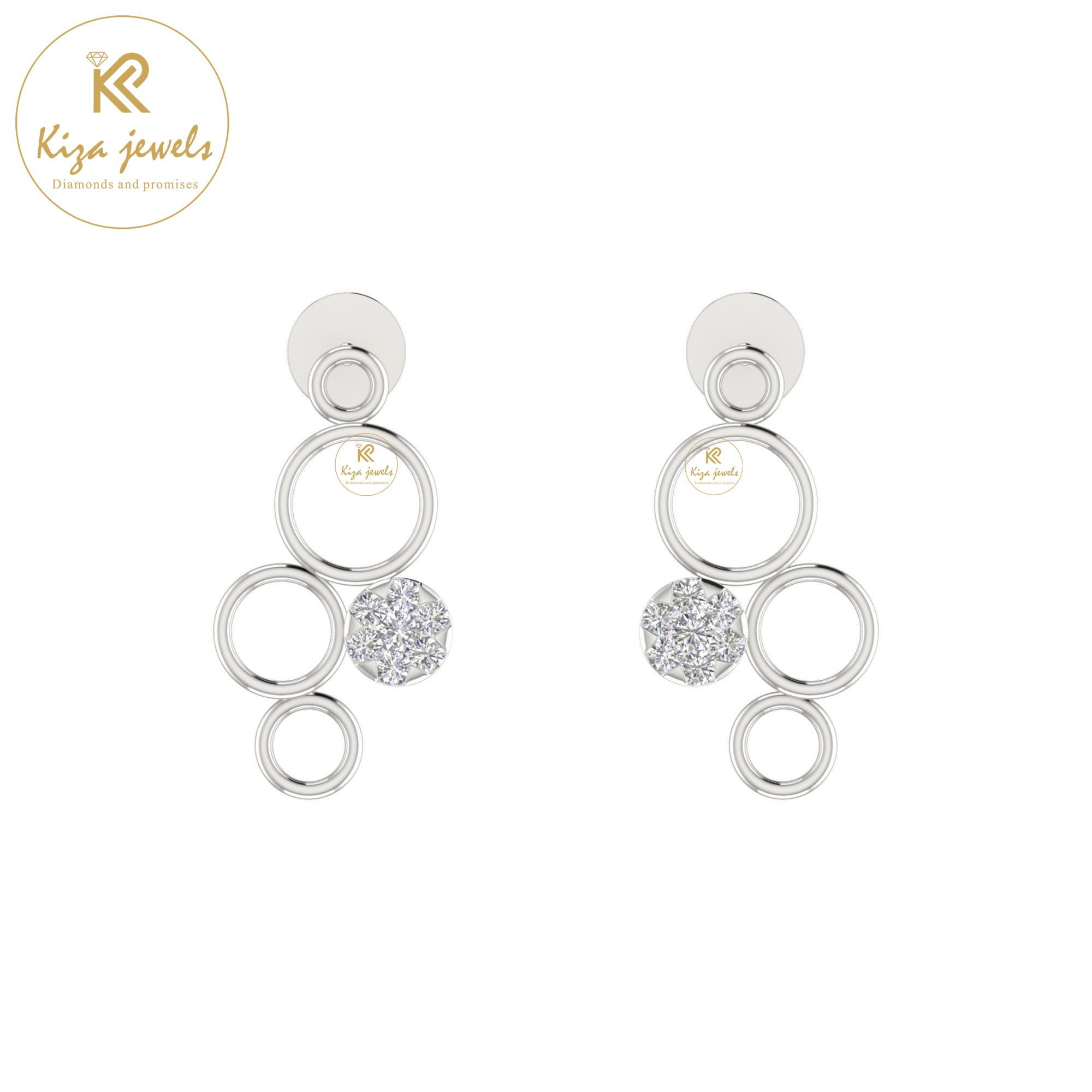 0.21 TDW Round Cut Diamond Women's Drop & Dangle Earring