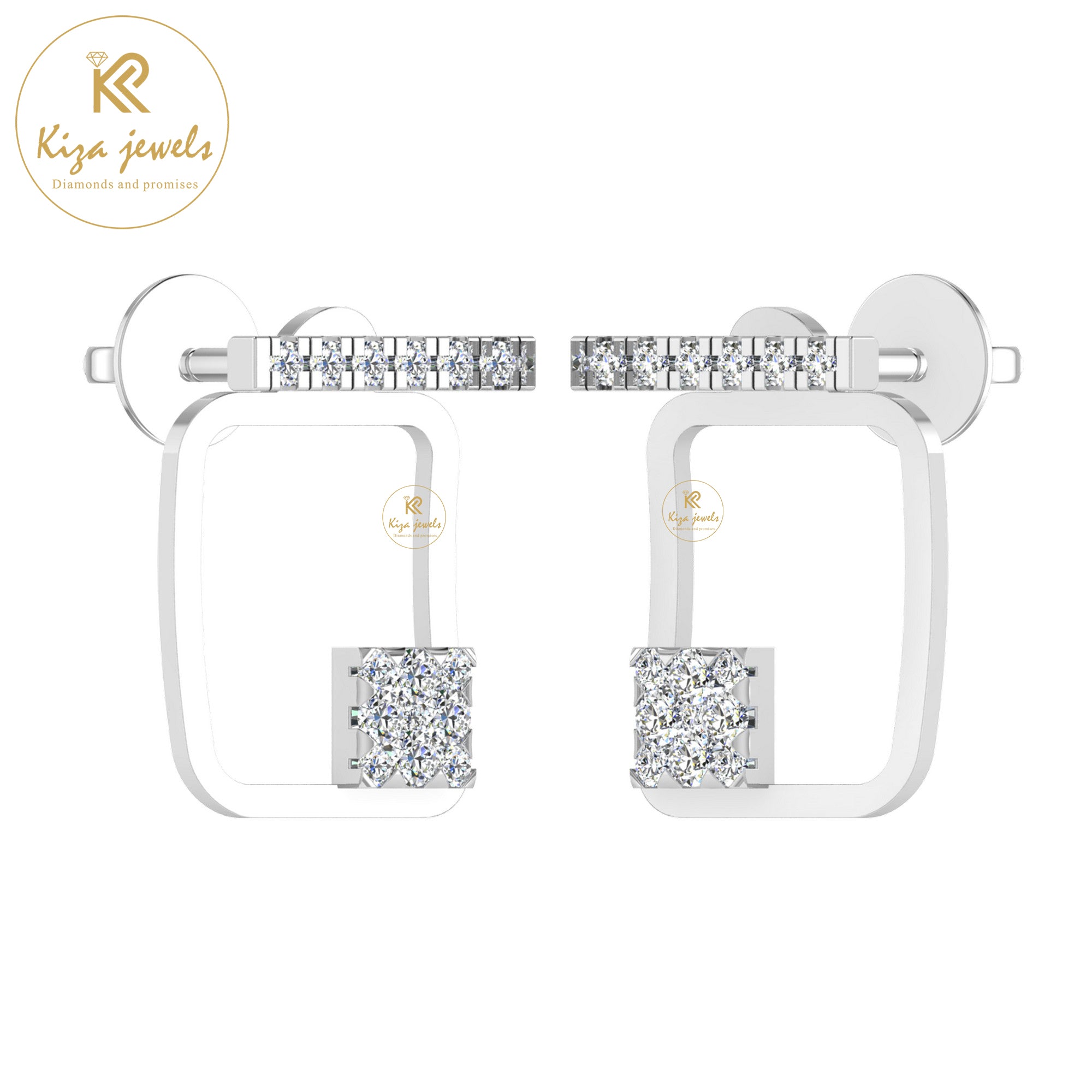 0.29 TDW Round Cut Diamond Women's stud Earring