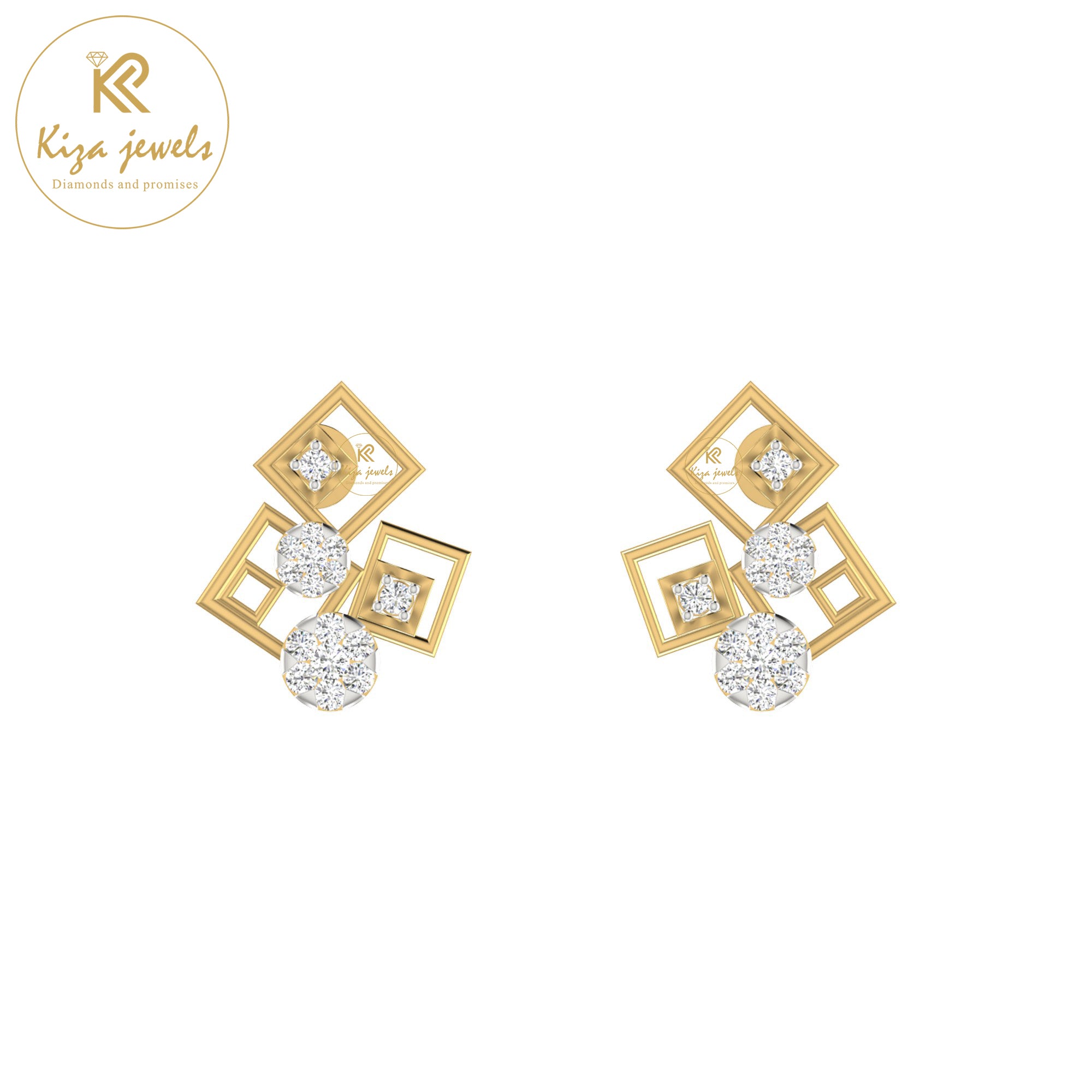 0.22 TDW Round Cut Diamond Women's Stud Earring