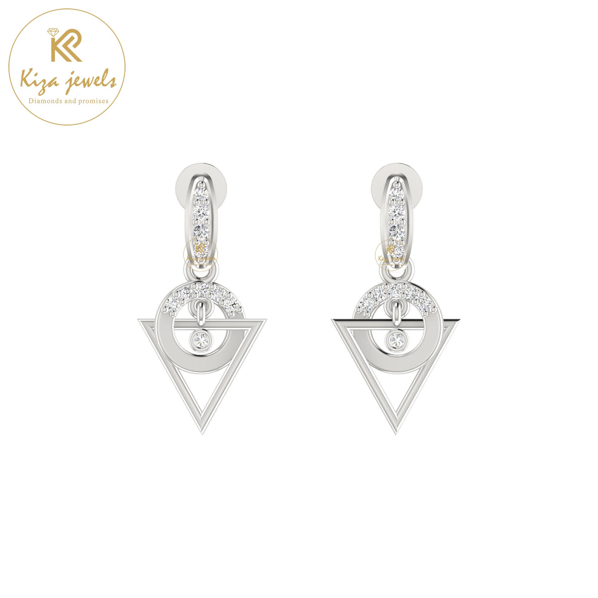 0.08 TDW Round Cut Diamond Women's Drop & Dangle Earring