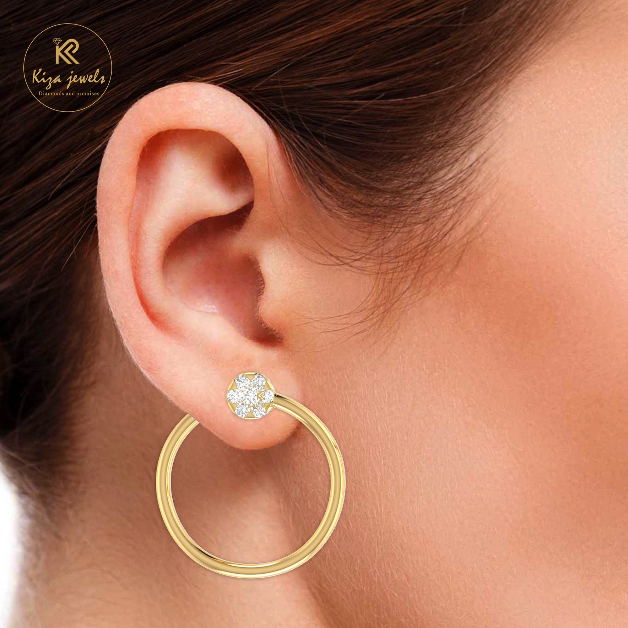 0.13 TDW Round Cut Diamond Women's Drop & Dangle Earring