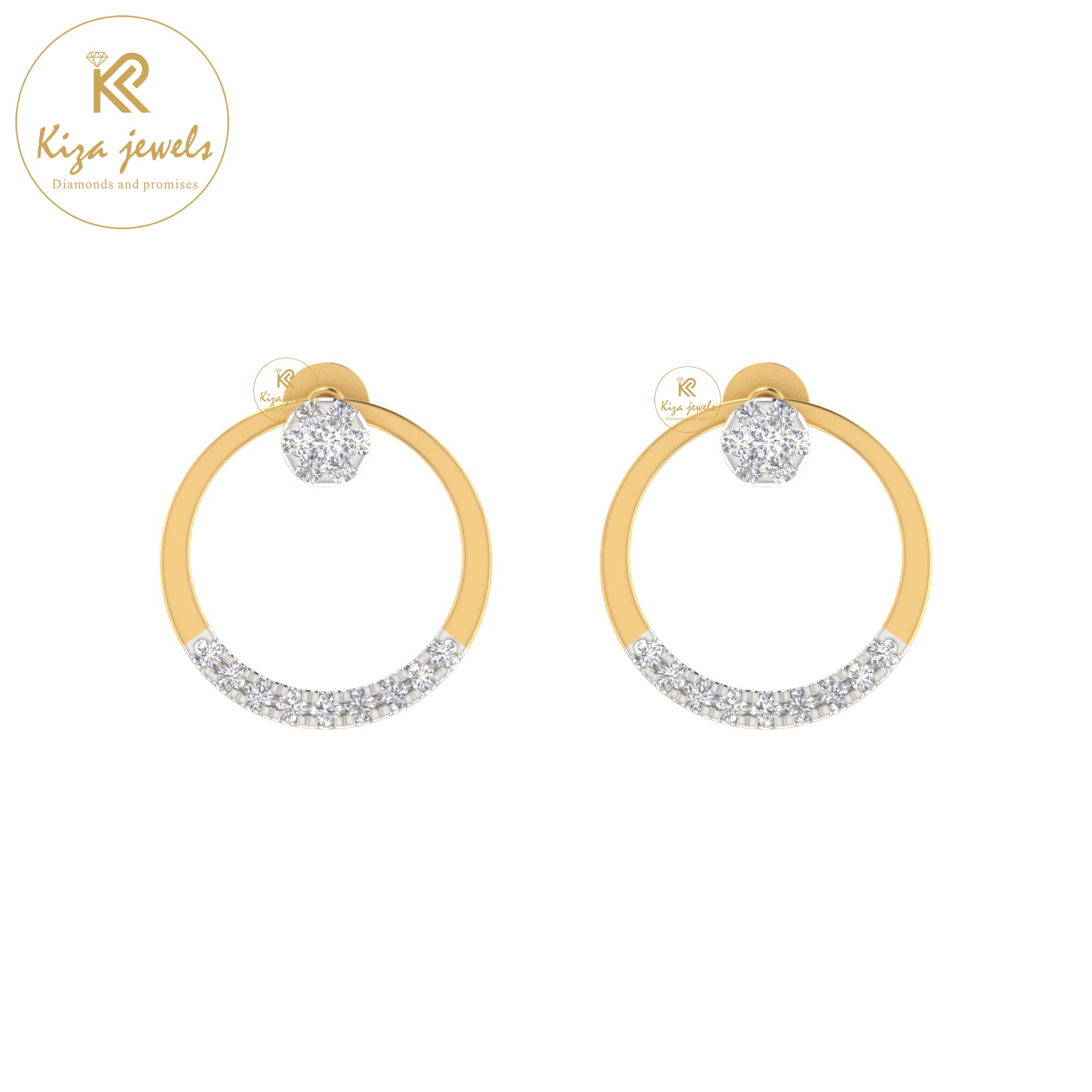 0.30 TDW Round Cut Diamond Women's Drop & Dangle Earring