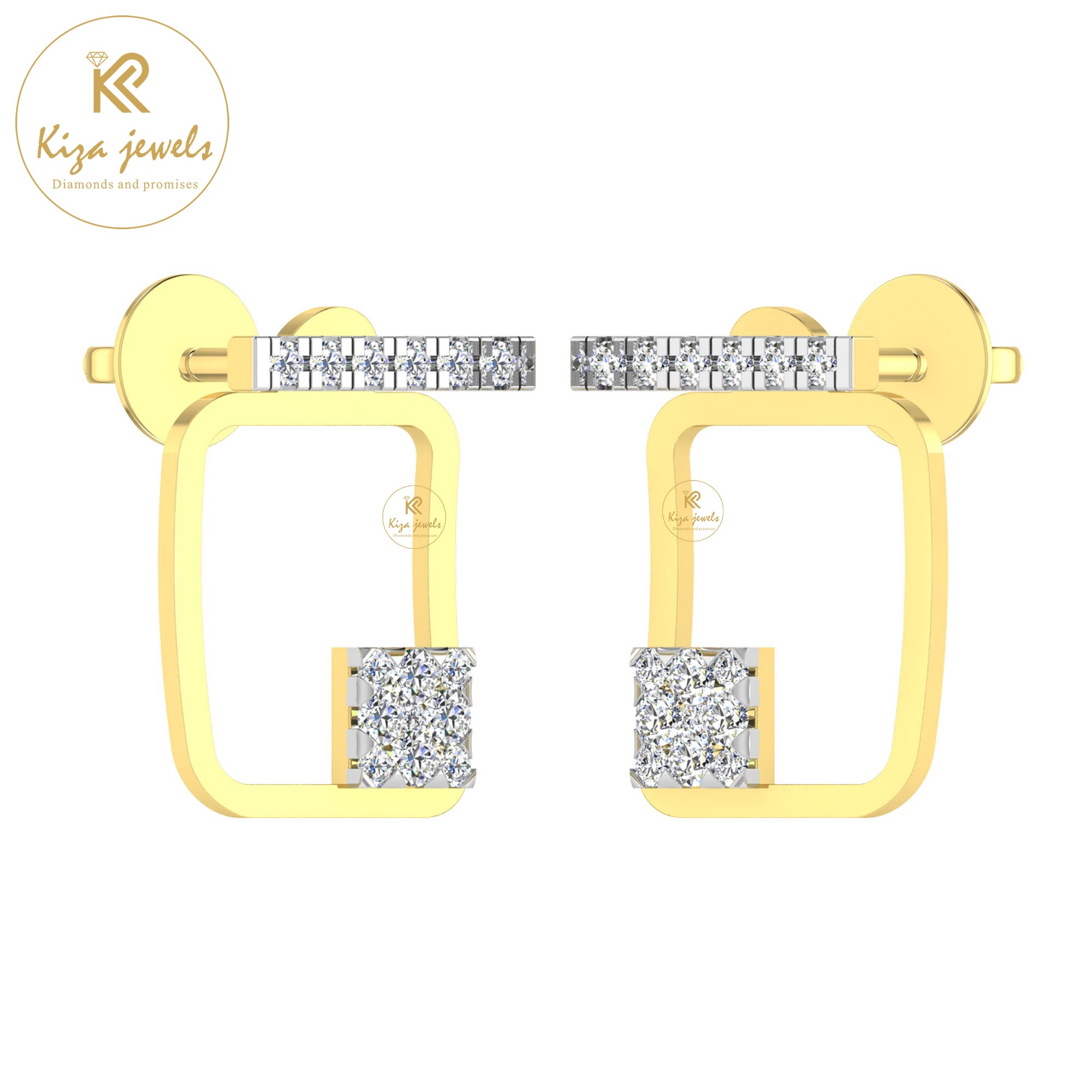 0.29 TDW Round Cut Diamond Women's stud Earring