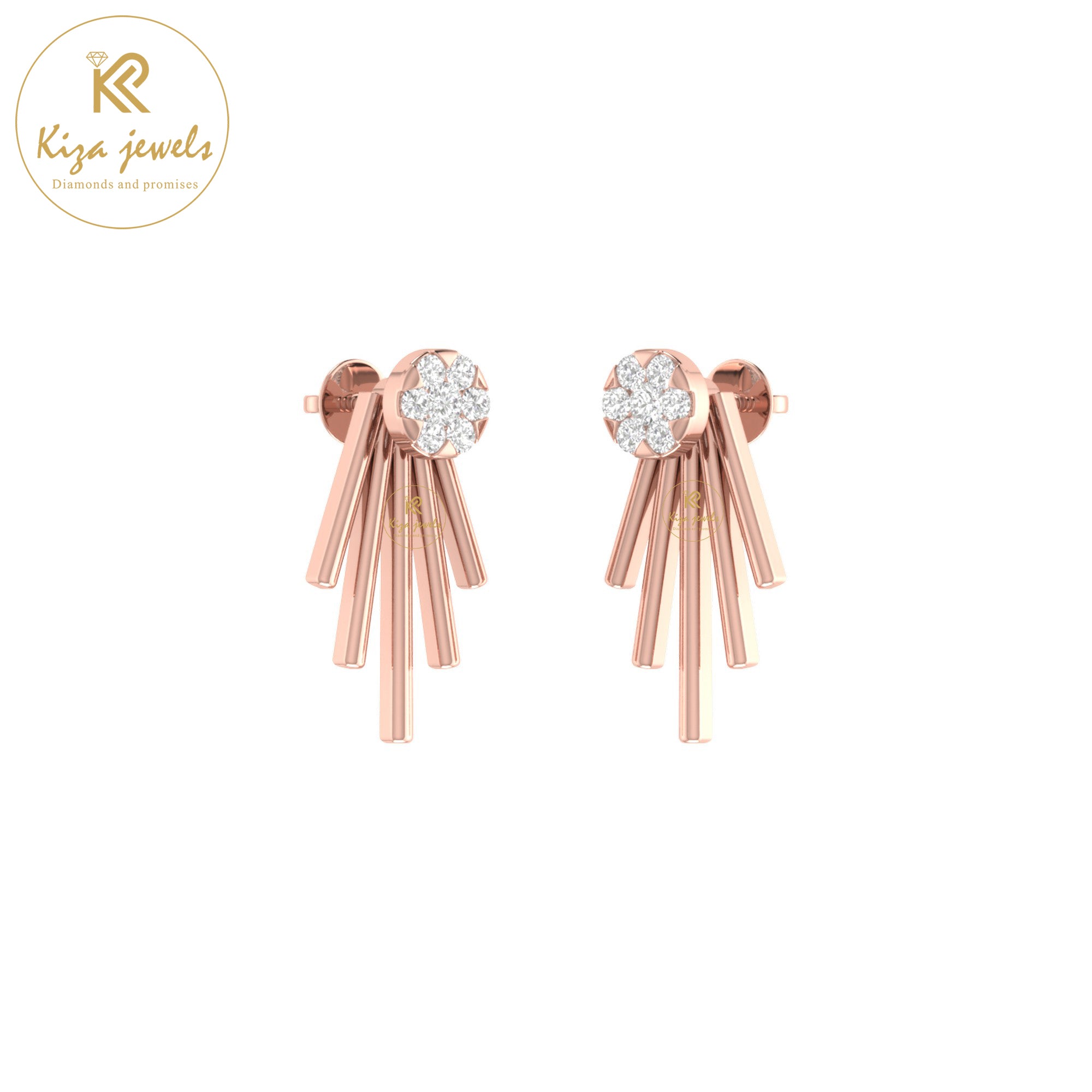 0.13 TDW Round Cut Diamond Stud Earring