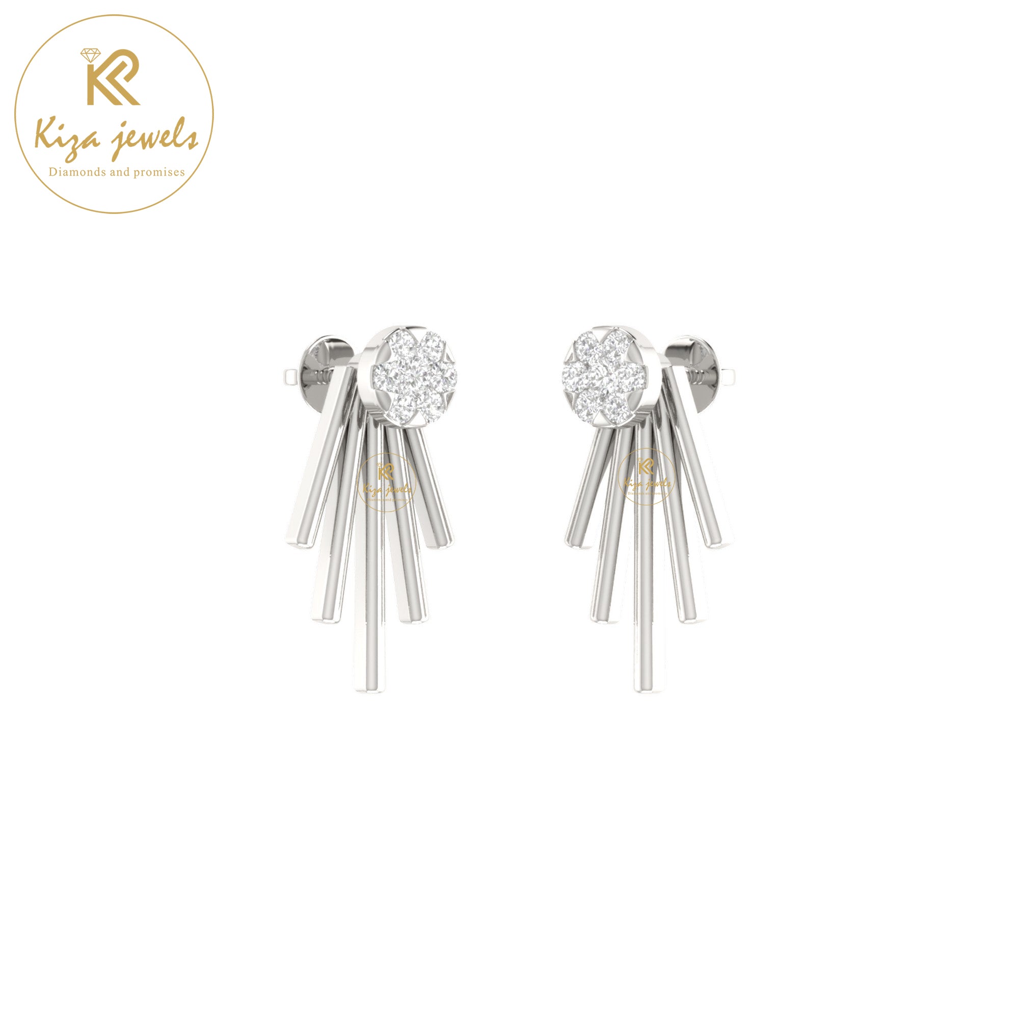 0.13 TDW Round Cut Diamond Stud Earring