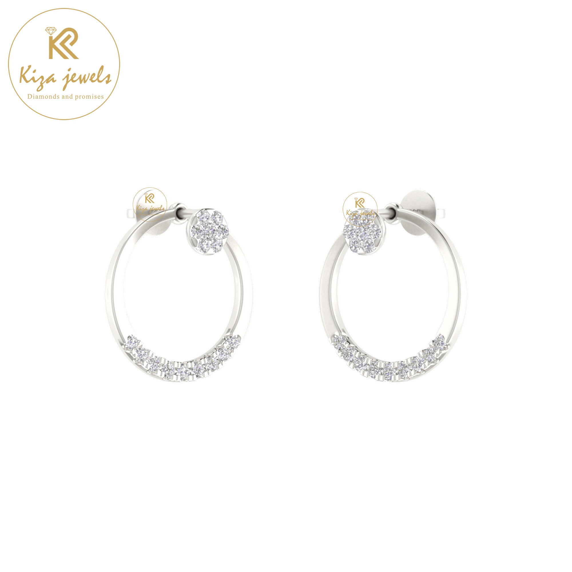 0.30 TDW Round Cut Diamond Women's Drop & Dangle Earring