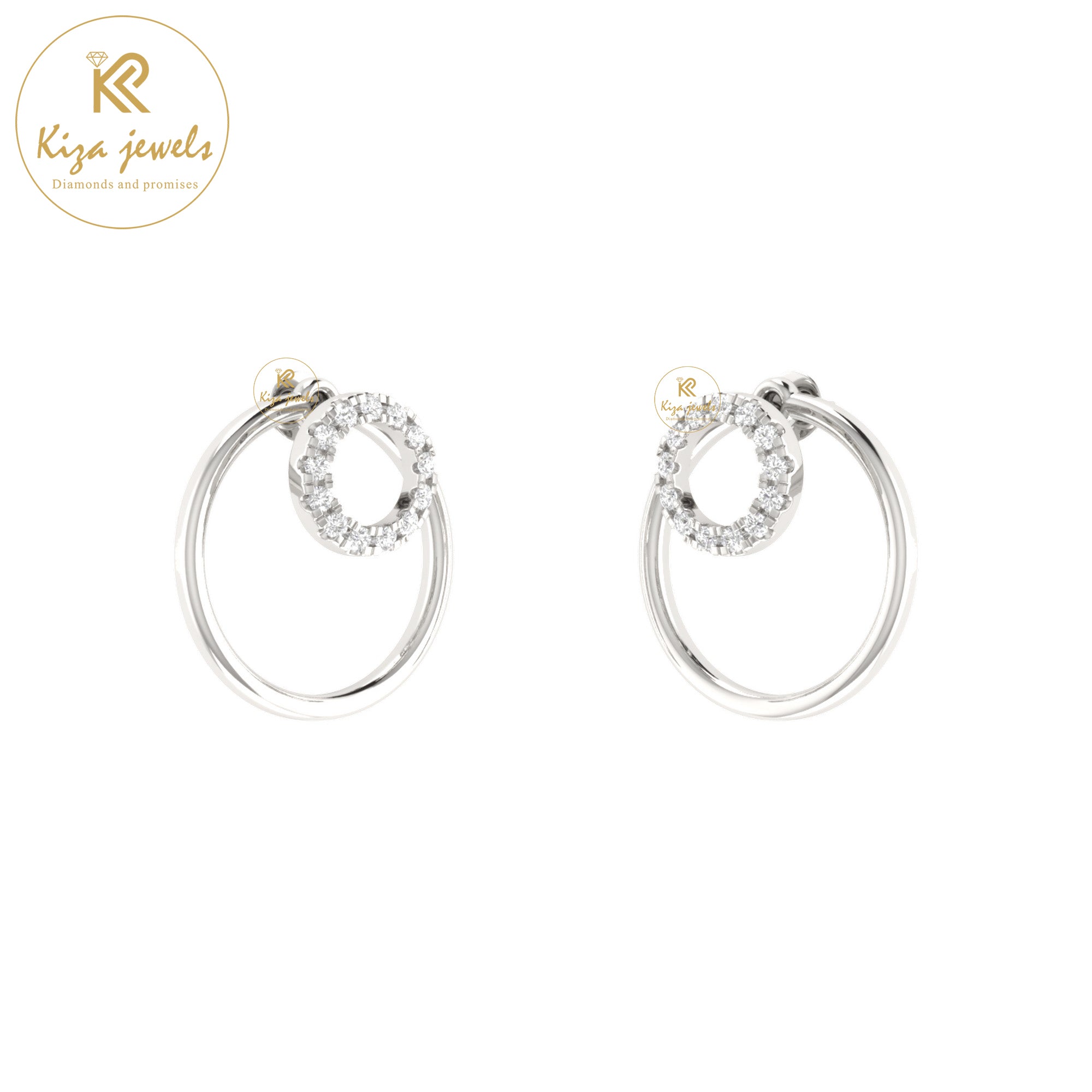 0.17 TDW Round Cut Diamond Women's Drop & Dangle Earring