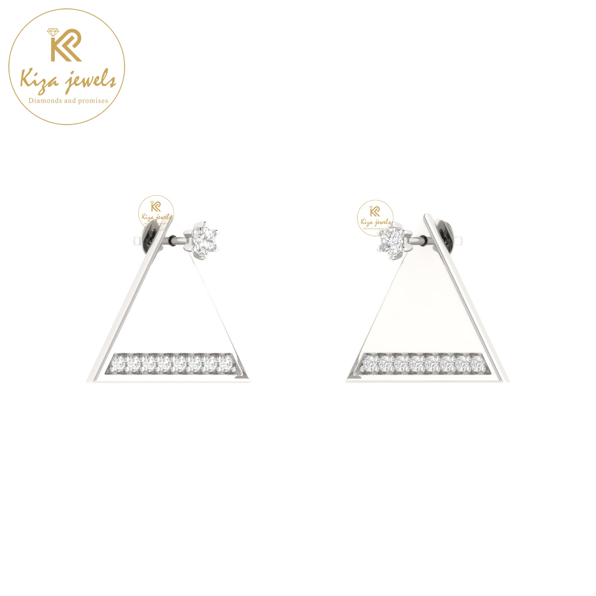 0.16 TDW Round Cut Diamond Women's Stud Earring