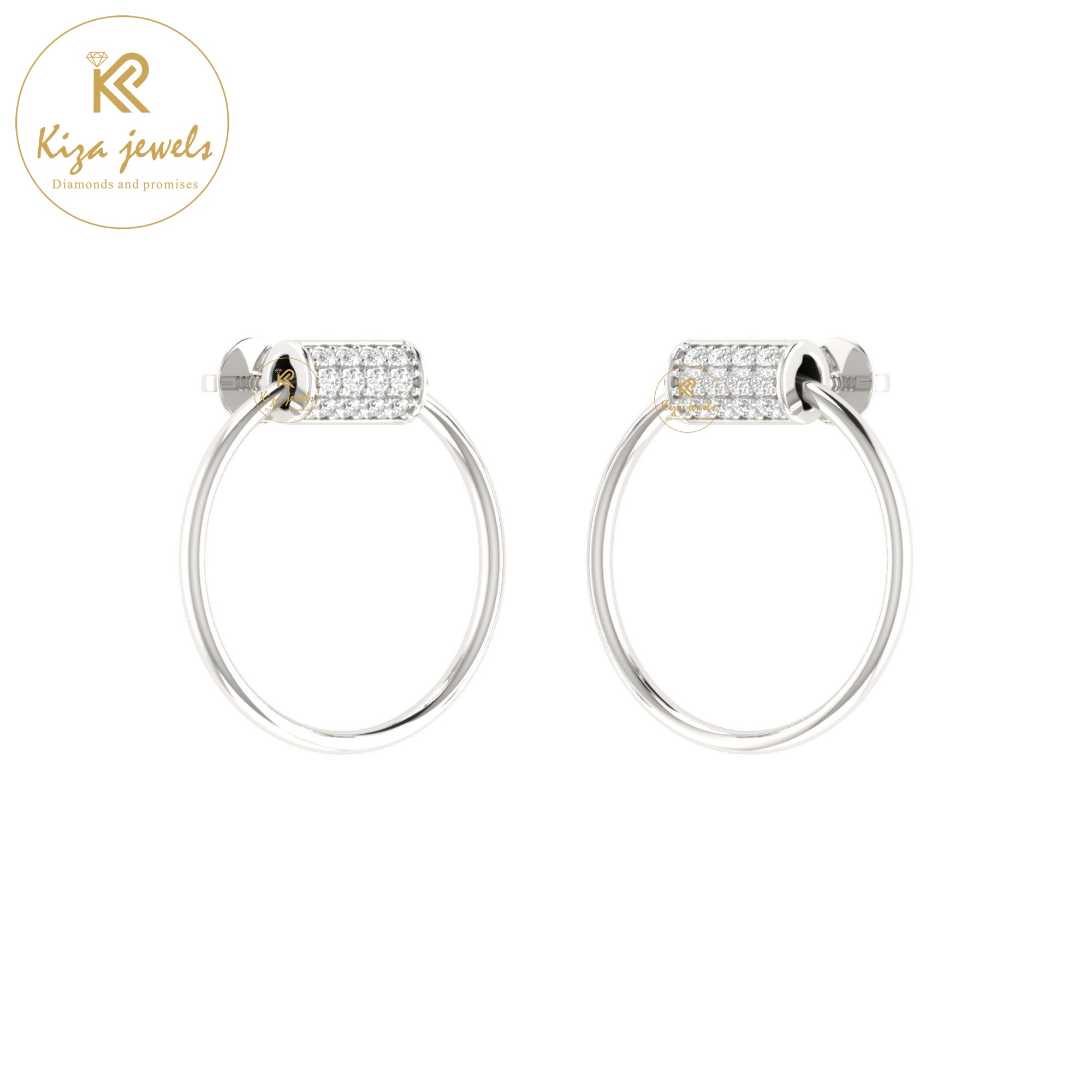 0.12 TDW Round Cut Diamond Women's Drop & Dangle Earring