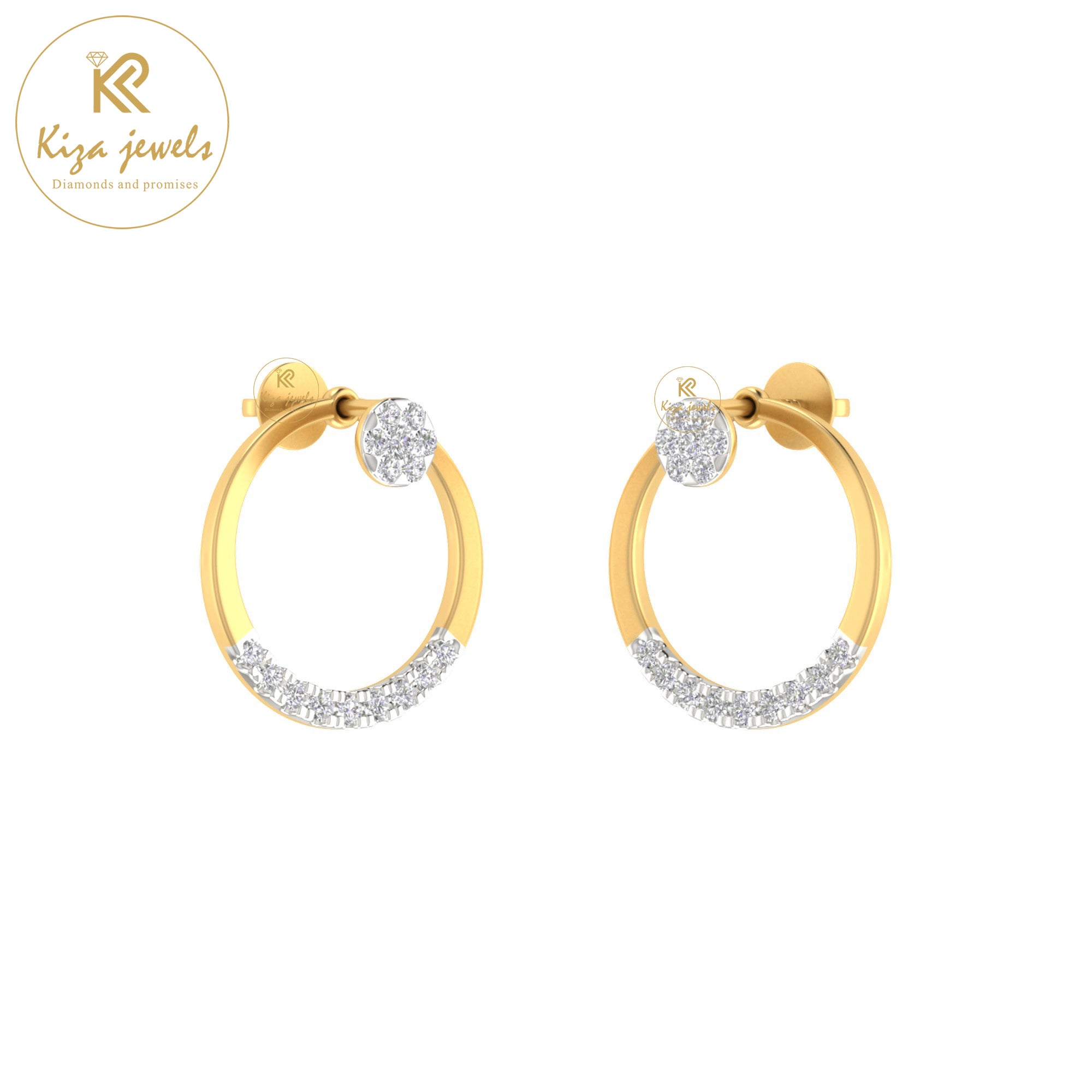 0.30 TDW Round Cut Diamond Women's Drop & Dangle Earring